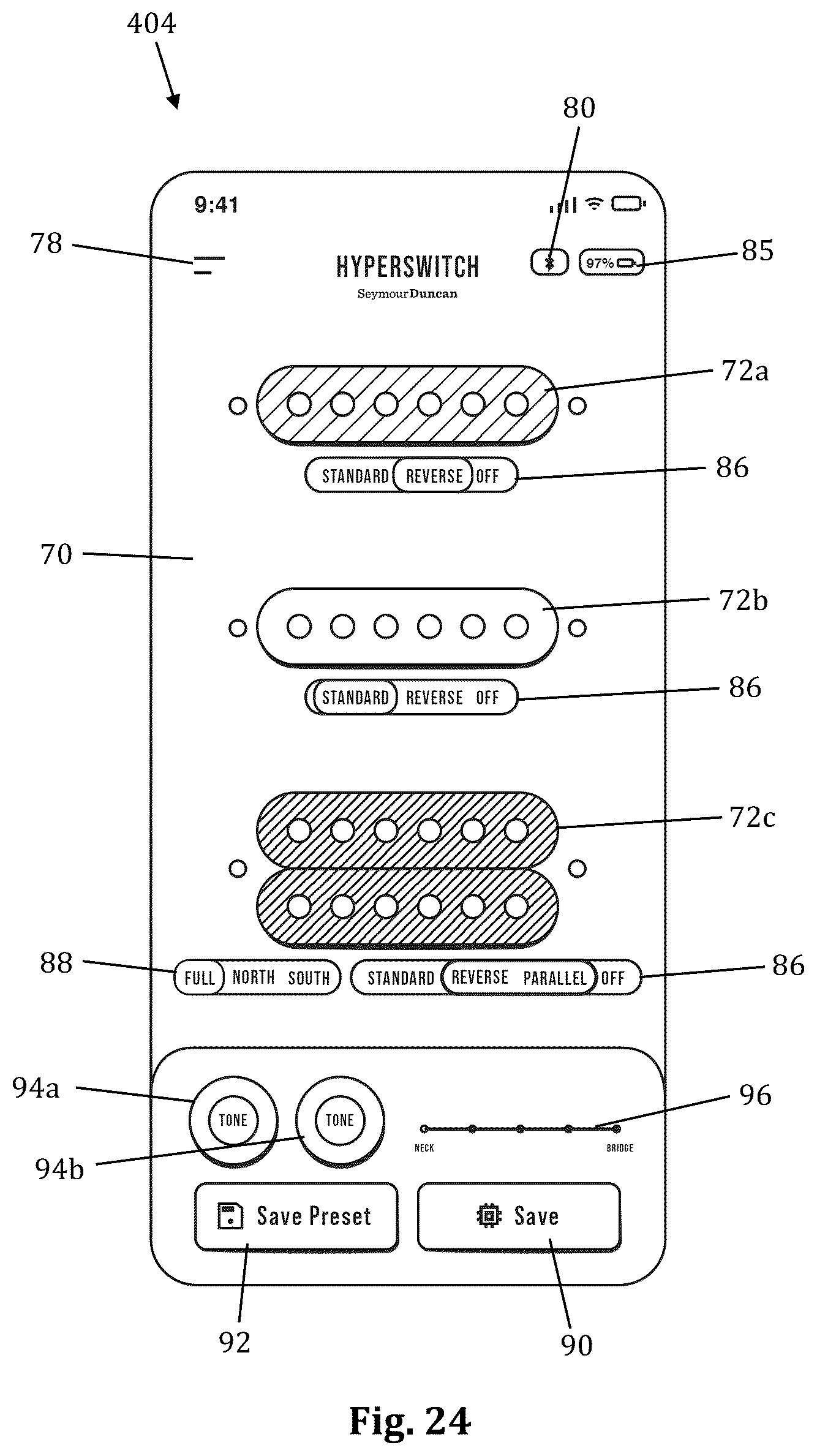 Patent US12592215 Figure 14 – Wireless switching system for musical instruments and related methods