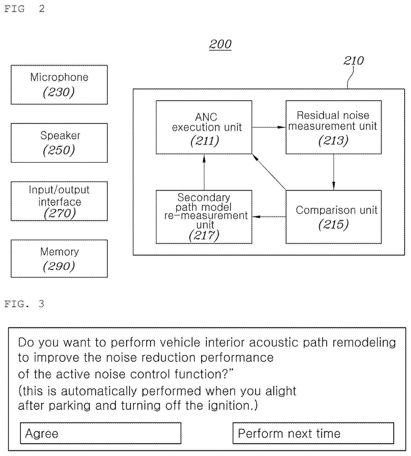 Patent US12592216 Figure 2 – Active noise control method and system for vehicles