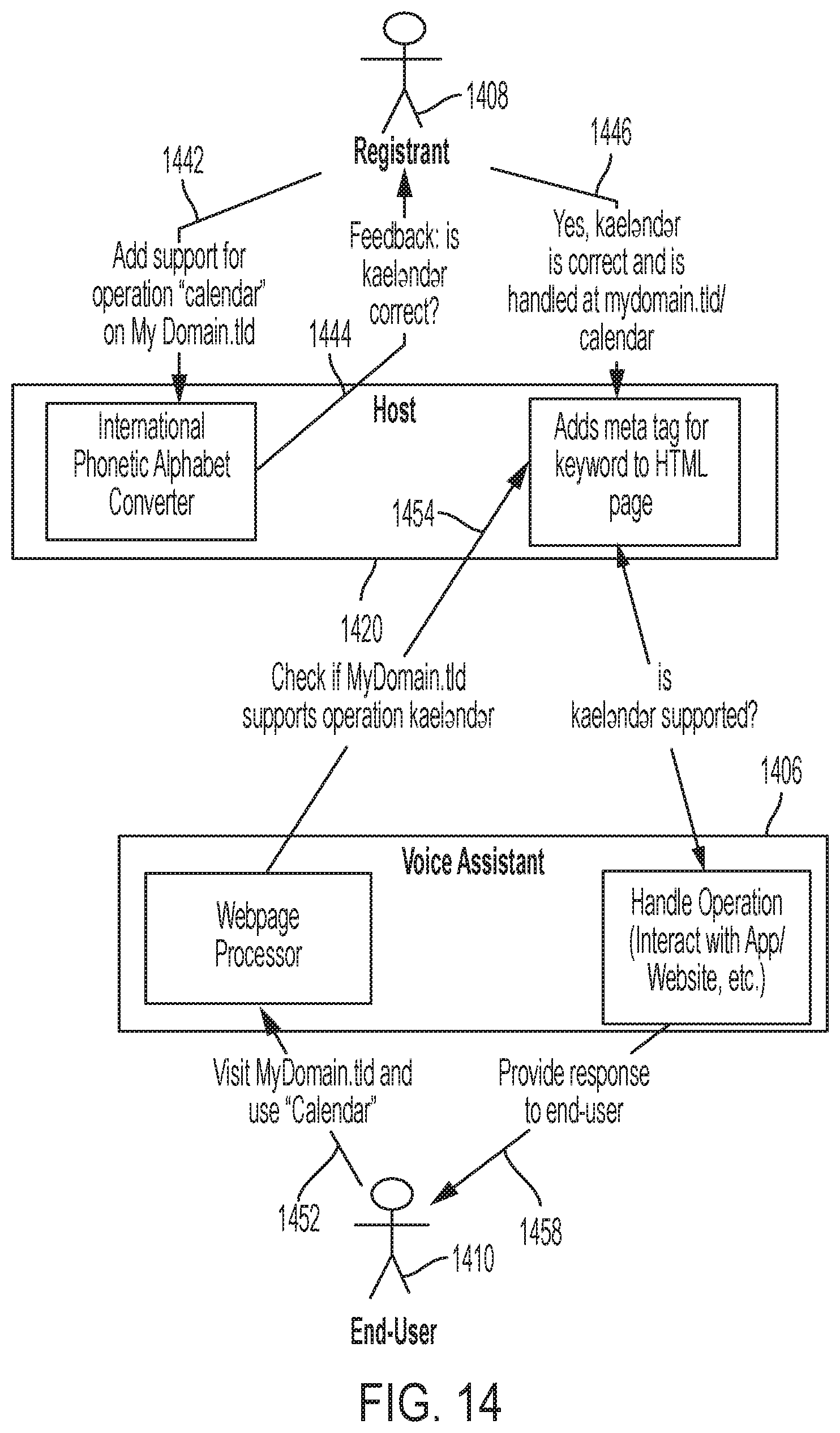 Patent US12592231 Figure 14 – Transitioning voice interactions
