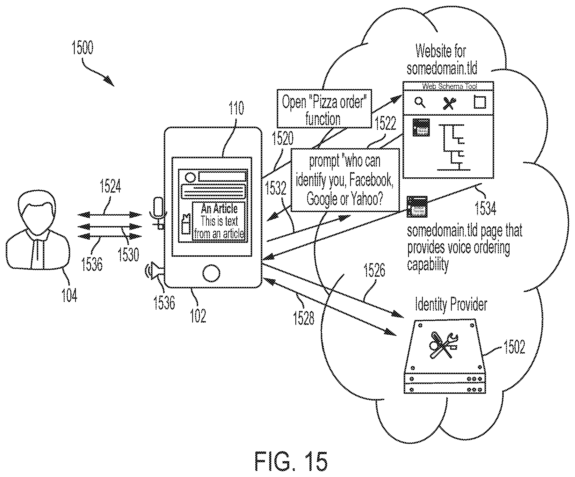 Patent US12592231 Figure 15 – Transitioning voice interactions