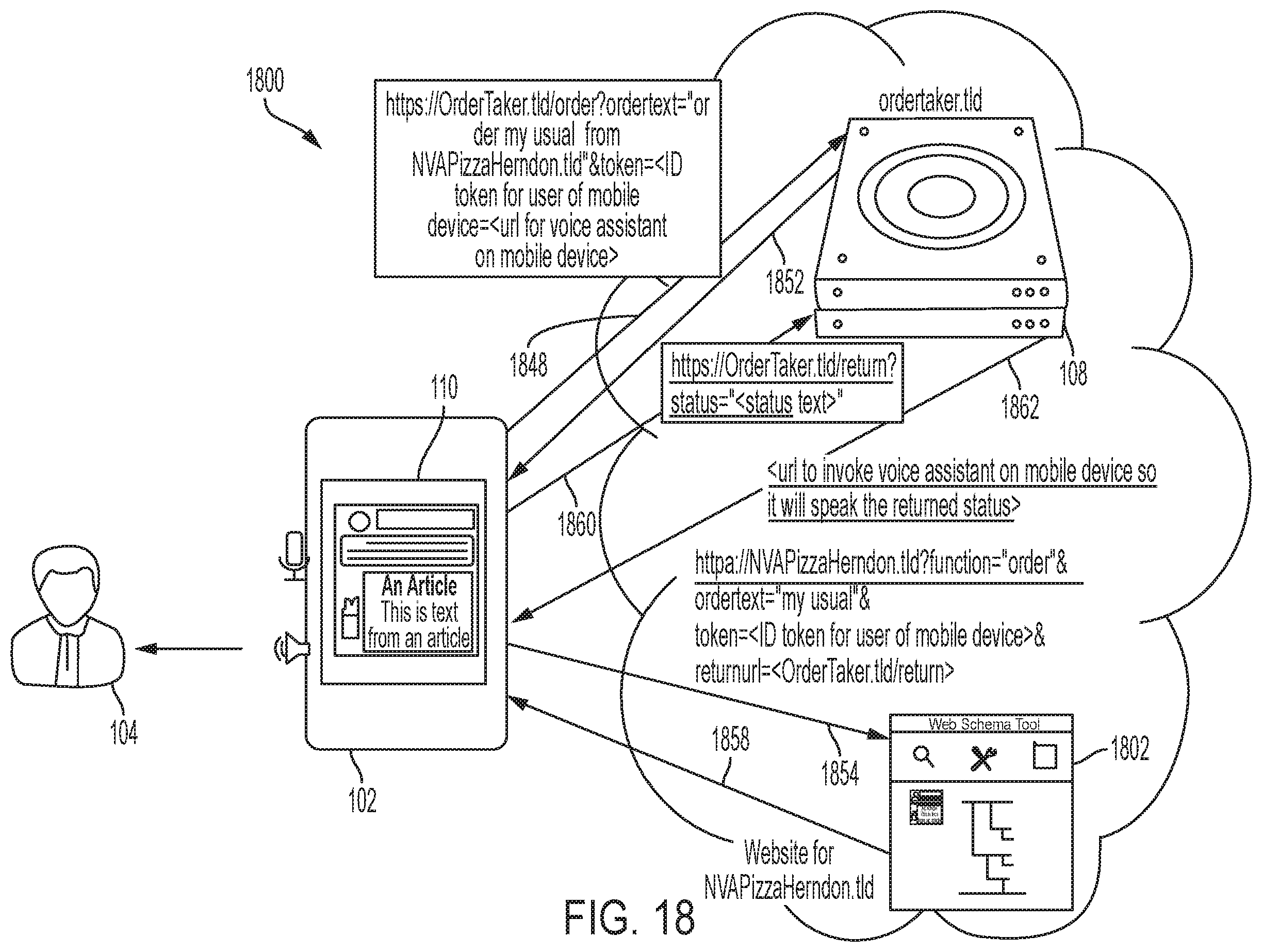 Patent US12592231 Figure 18 – Transitioning voice interactions