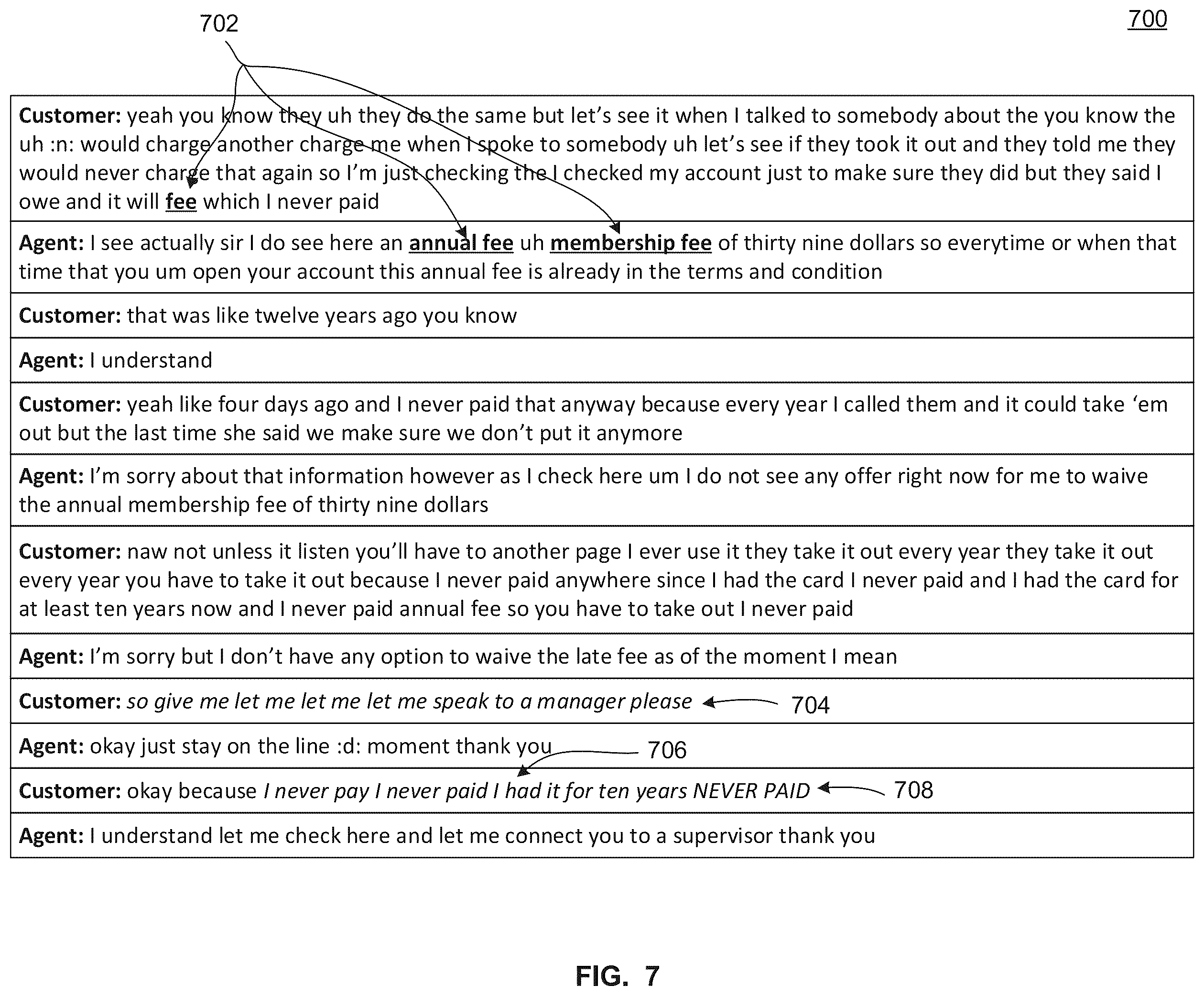 Patent US12592246 Figure 7 – System and method for extracting hidden cues in interactive communications