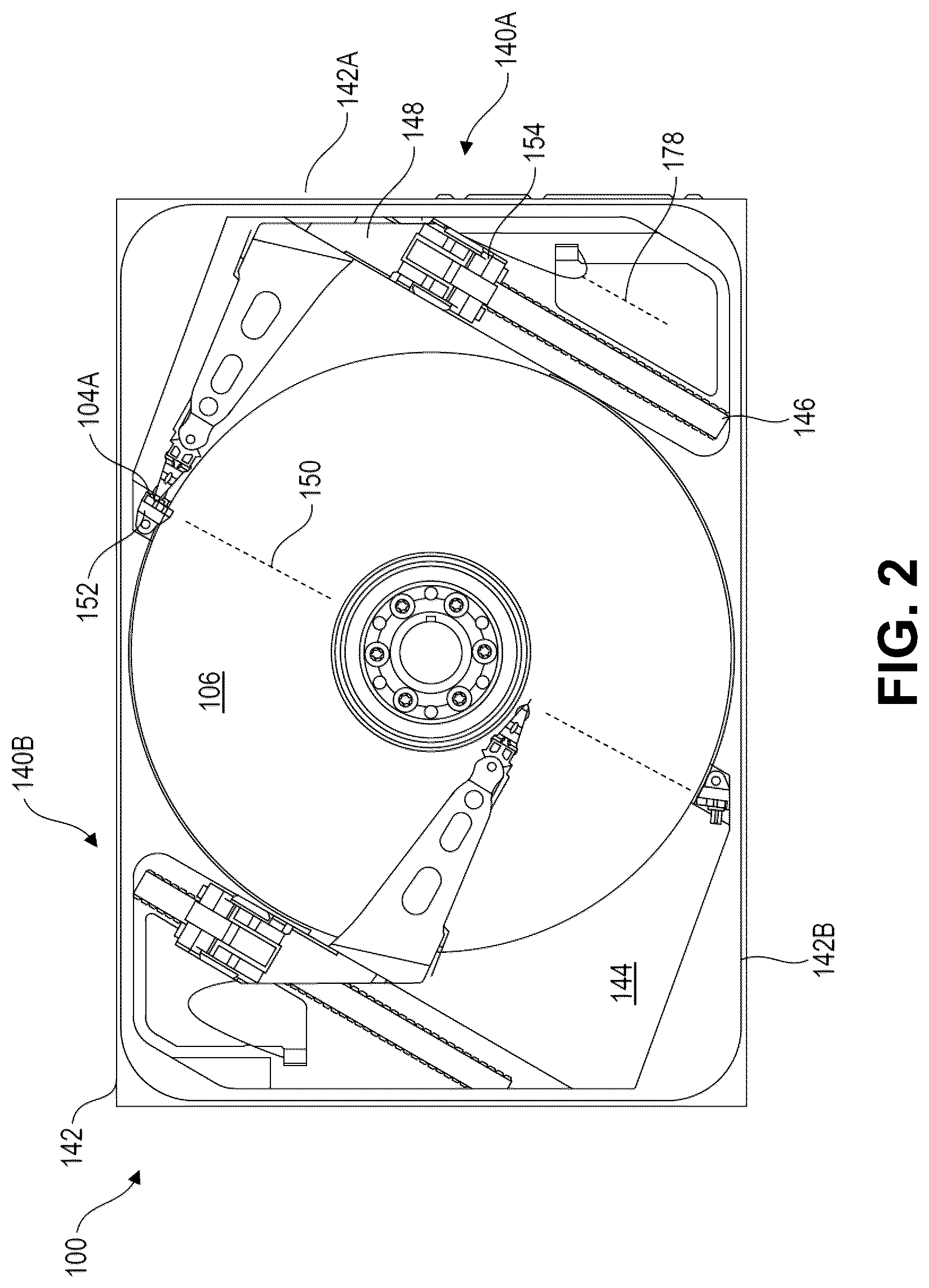 Patent US12592252 Figure 2 – Hard disk drives with piezoelectric ultrasonic motor