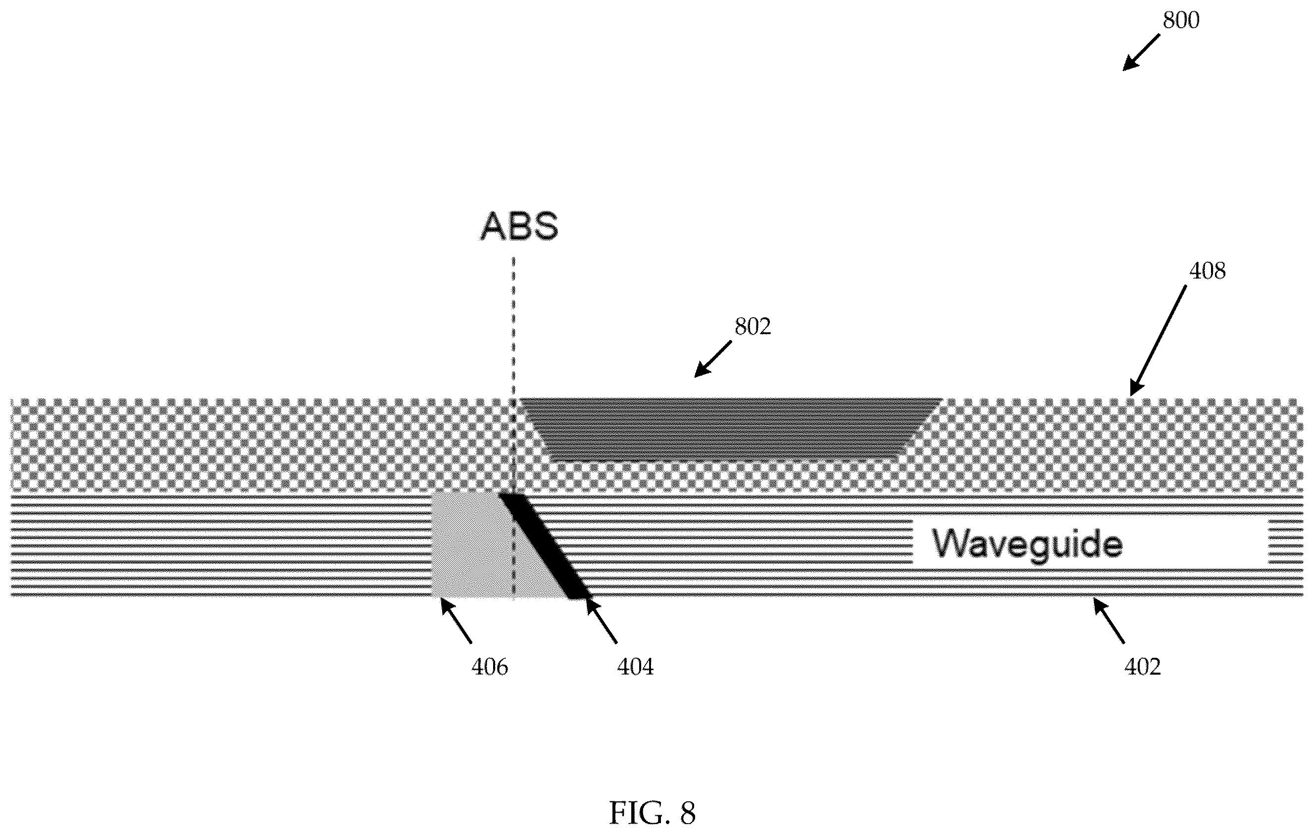 Patent US12592253 Figure 8 – Tapered bi-layer near field transducer for heat-assisted magnetic recording write heads