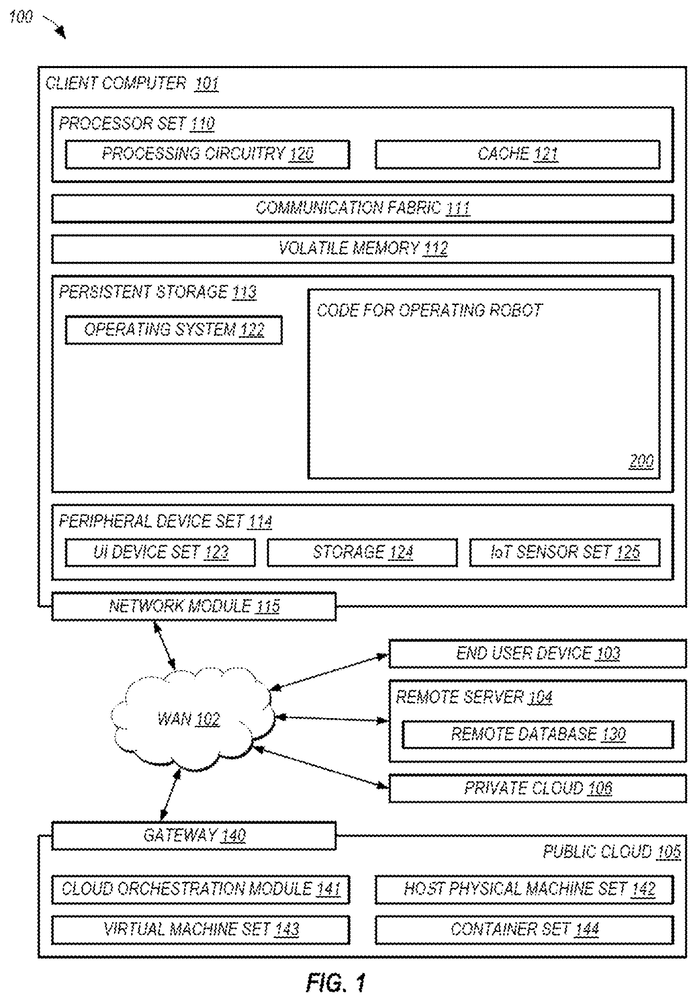 Patent US12592254 Figure 1 – Removable robot for automated data storage library