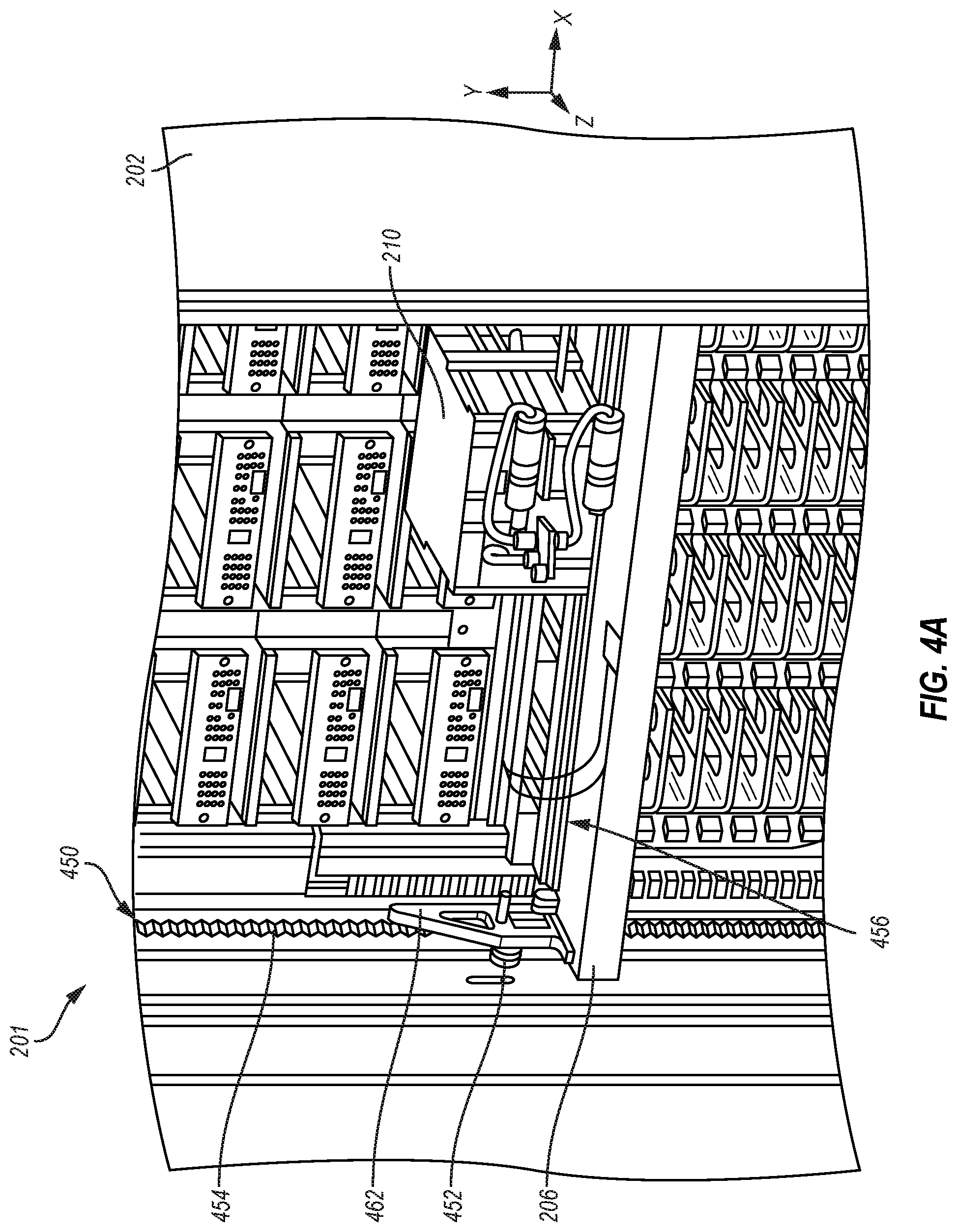 Patent US12592254 Figure 4 – Removable robot for automated data storage library