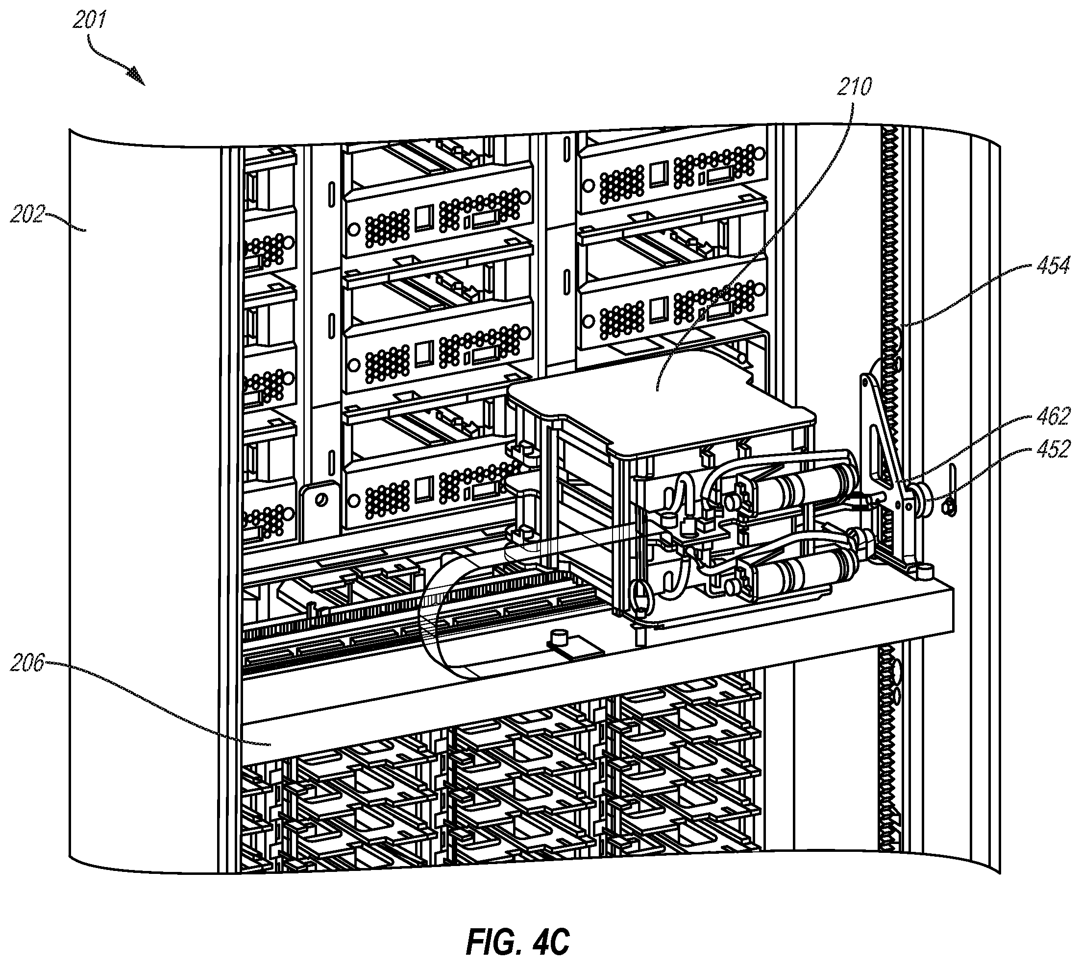 Patent US12592254 Figure 6 – Removable robot for automated data storage library