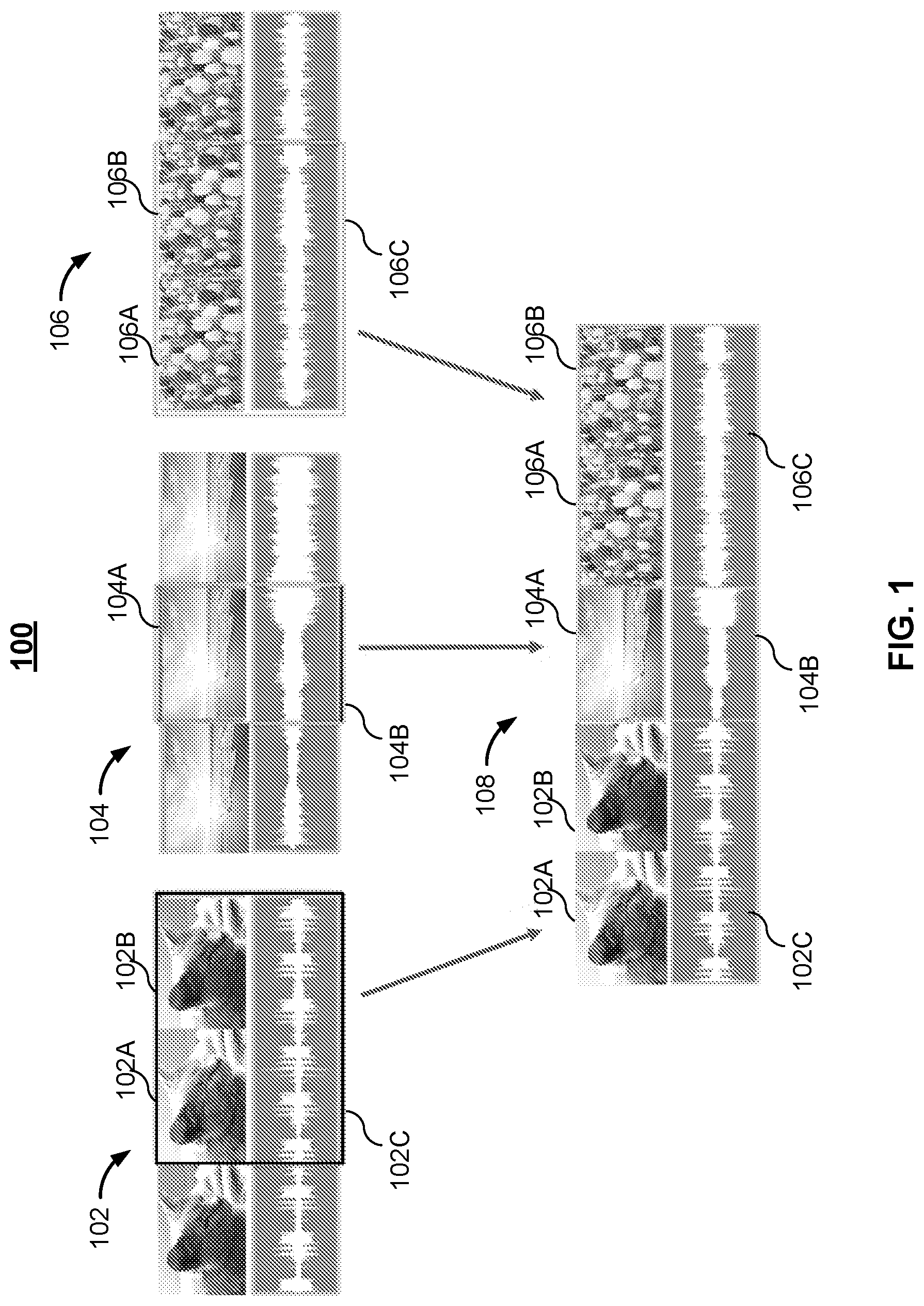 Patent US12592257 Figure 1 – Media editing with client-side edits and server-side edits