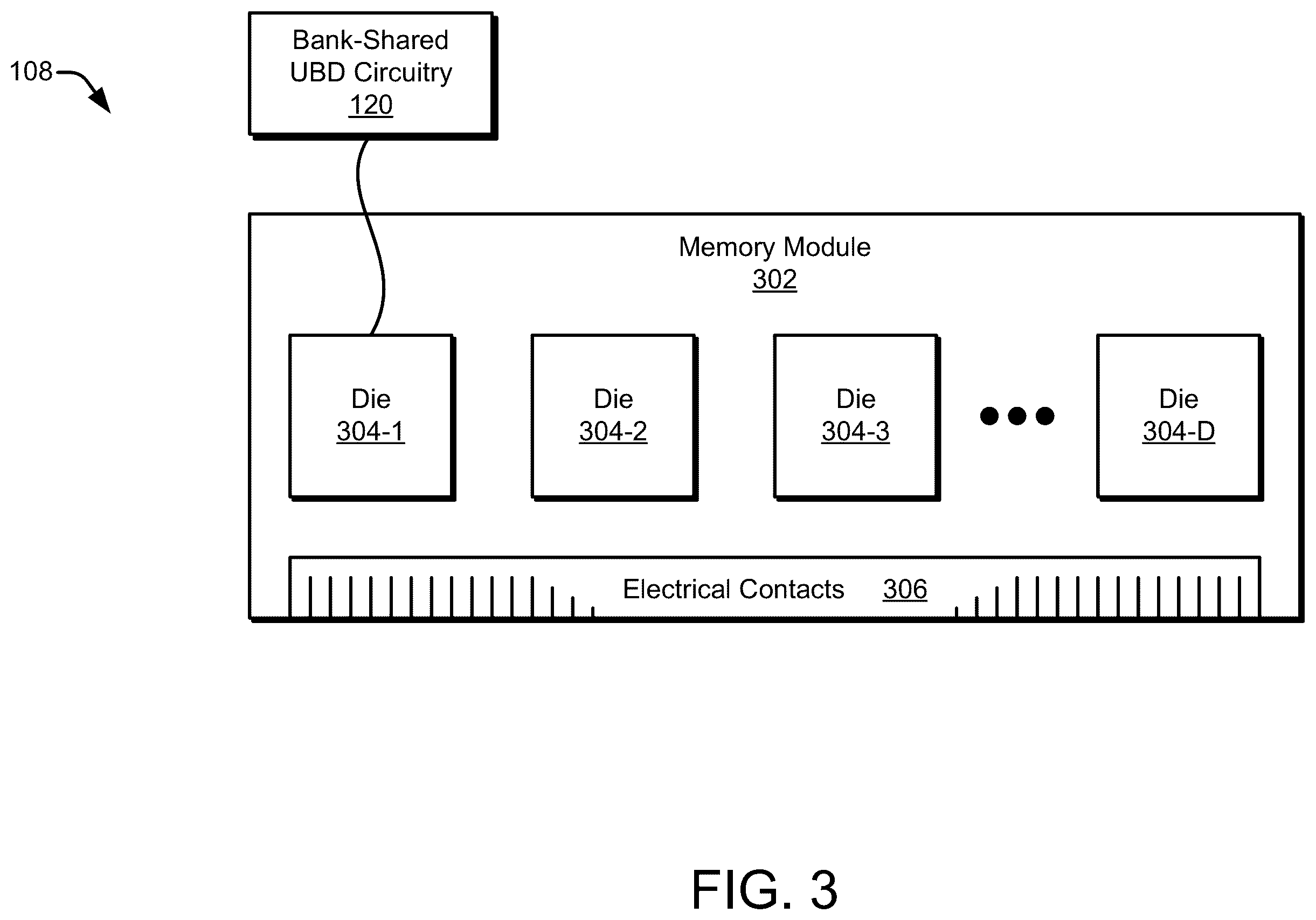 Patent US12592270 Figure 3 – Bank-shared usage-based disturbance circuitry