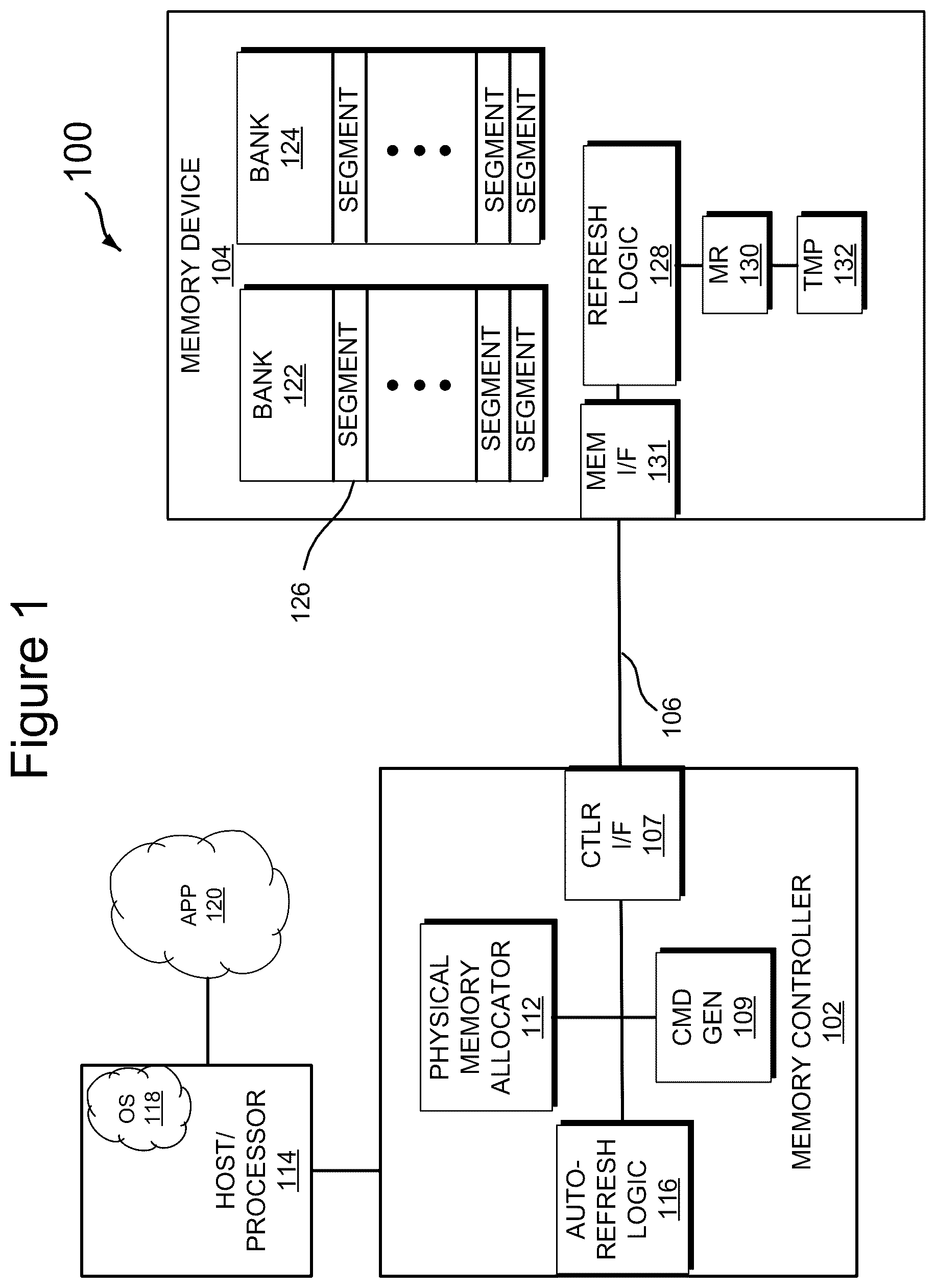 Patent US12592272 — Memory device having non-uniform refresh — Figure 1