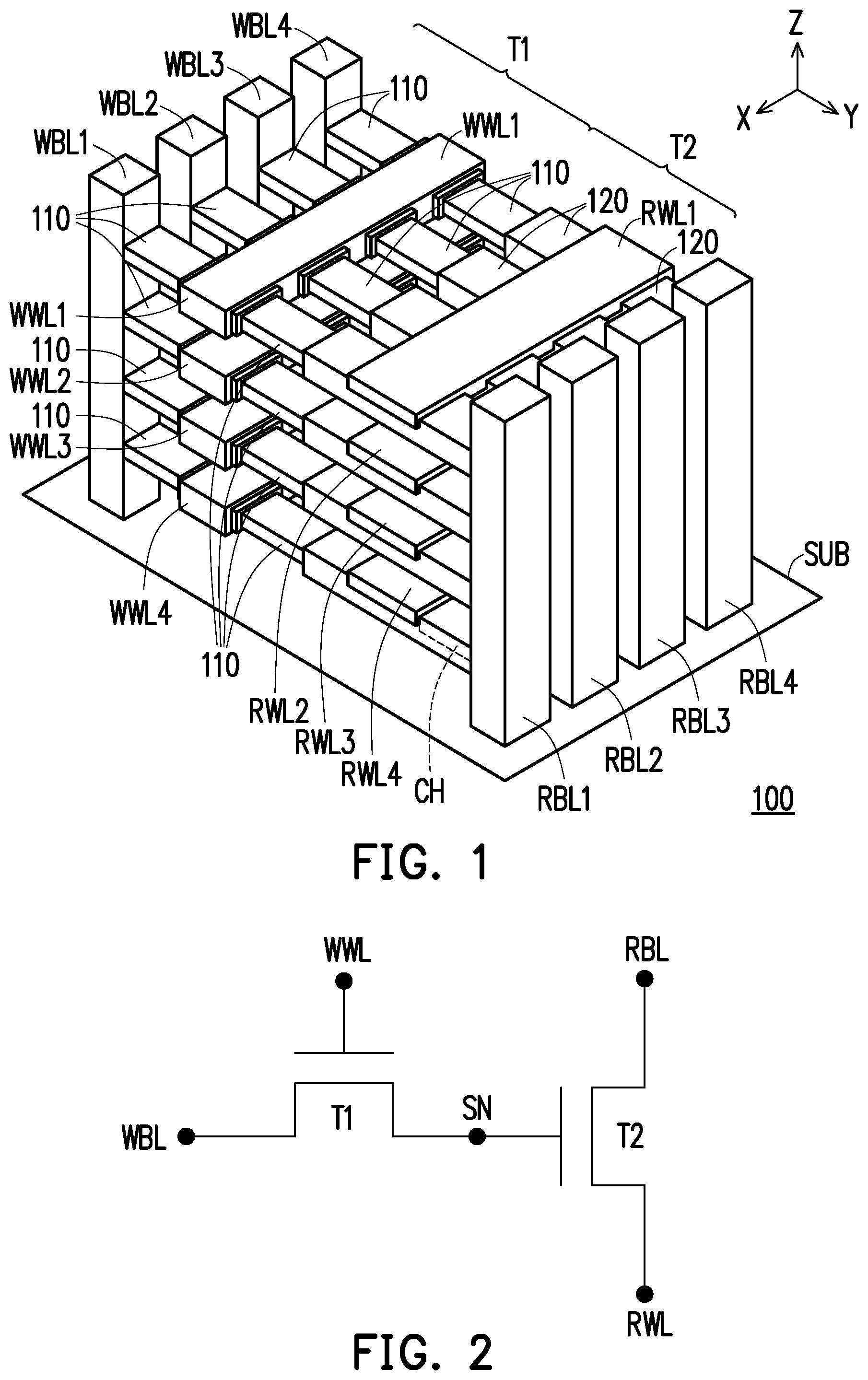Patent US12592275 — Memory structure and control method for reducing layout area of memory device — Figure 1