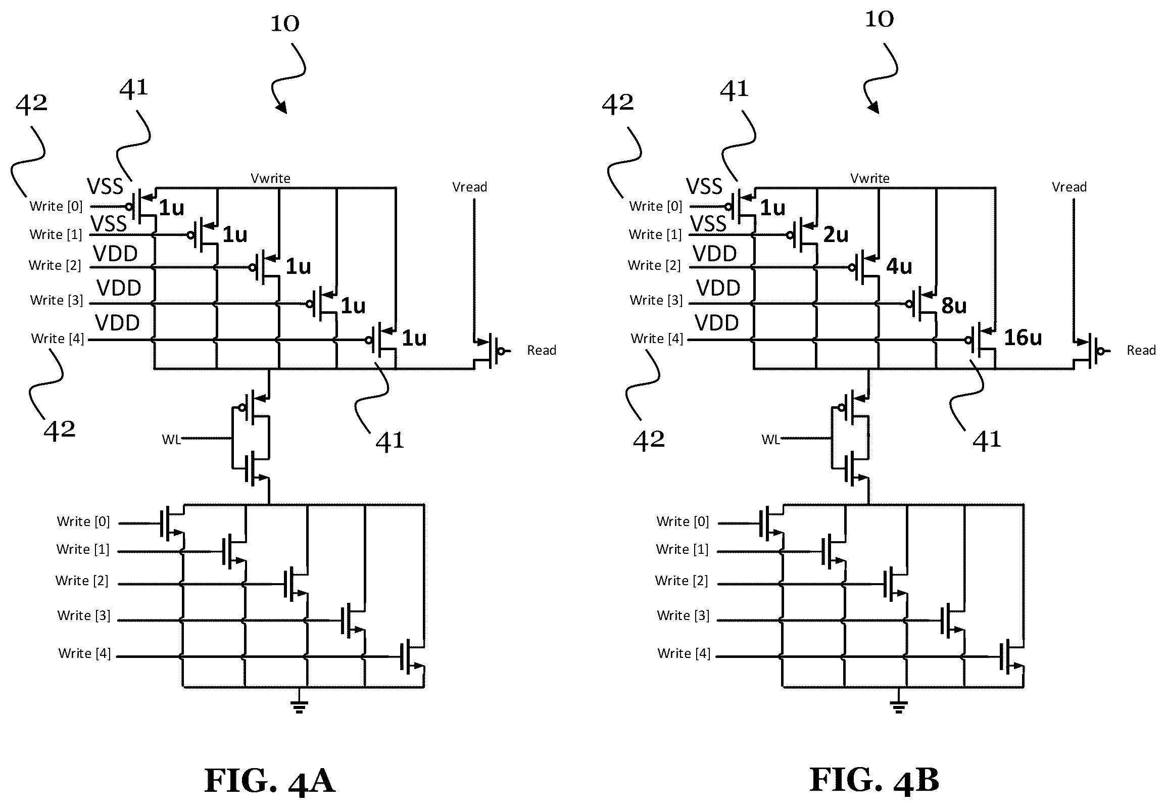 Patent US12592277 Figure 4 – Distributed write driver for memory array