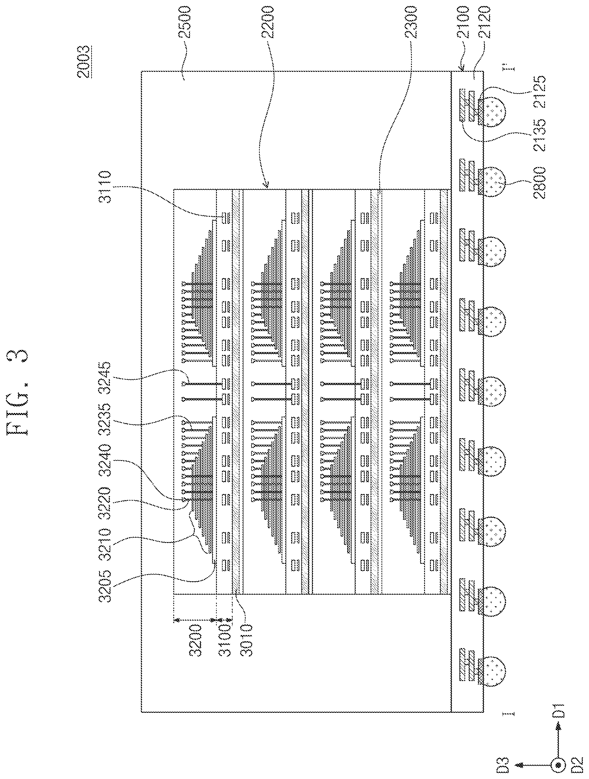 Patent US12592281 Figure 3 – Semiconductor devices and electronic systems including the same