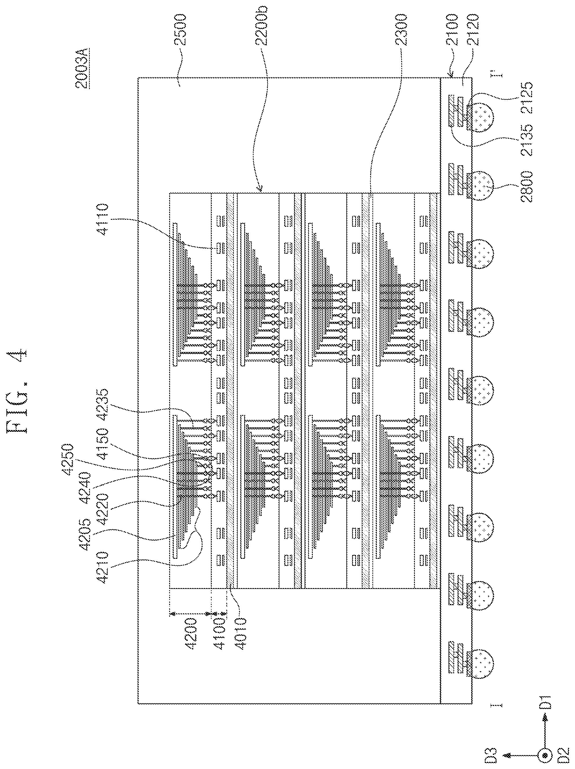 Patent US12592281 Figure 4 – Semiconductor devices and electronic systems including the same
