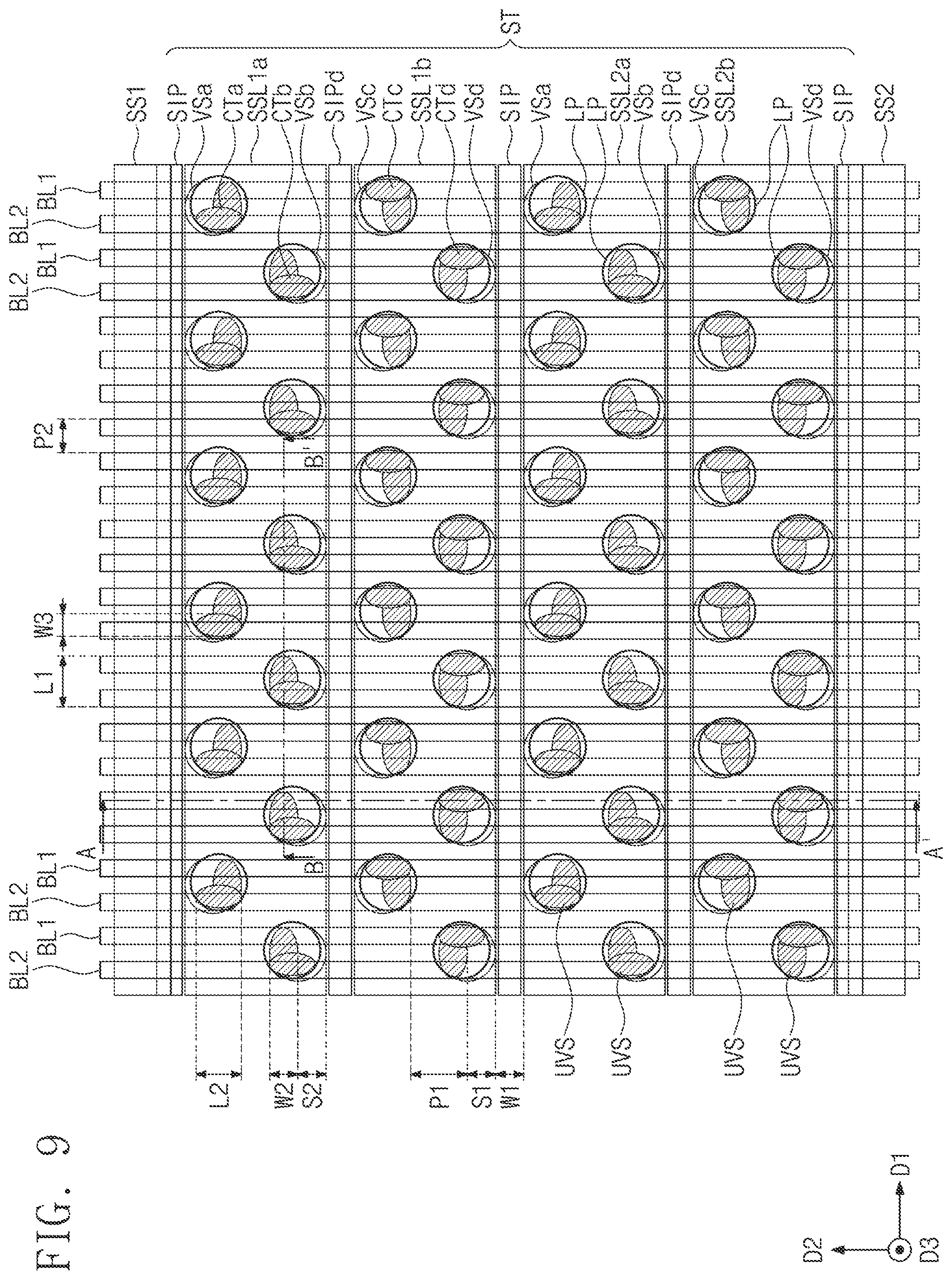 Patent US12592281 Figure 13 – Semiconductor devices and electronic systems including the same