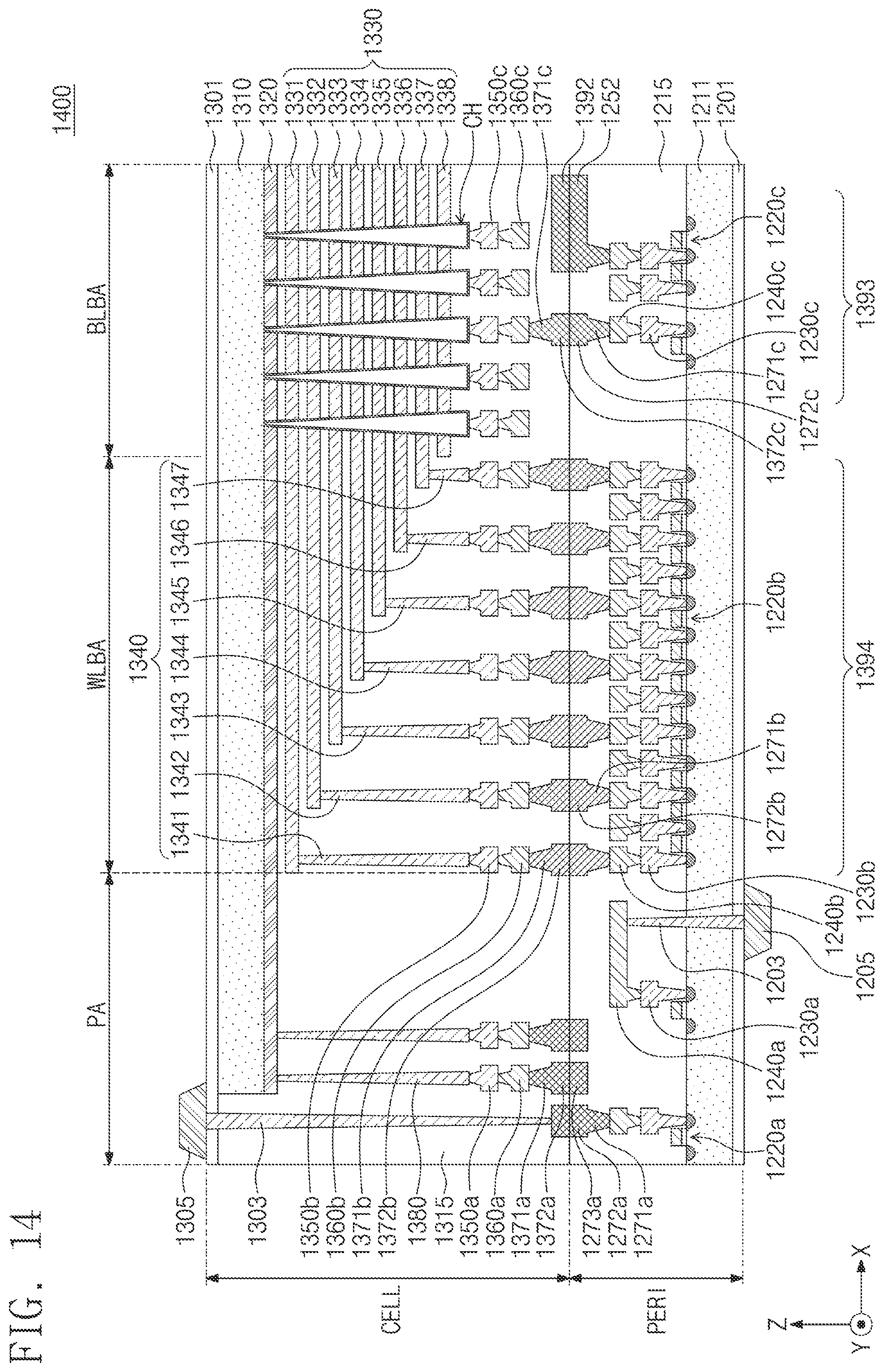 Patent US12592281 Figure 20 – Semiconductor devices and electronic systems including the same