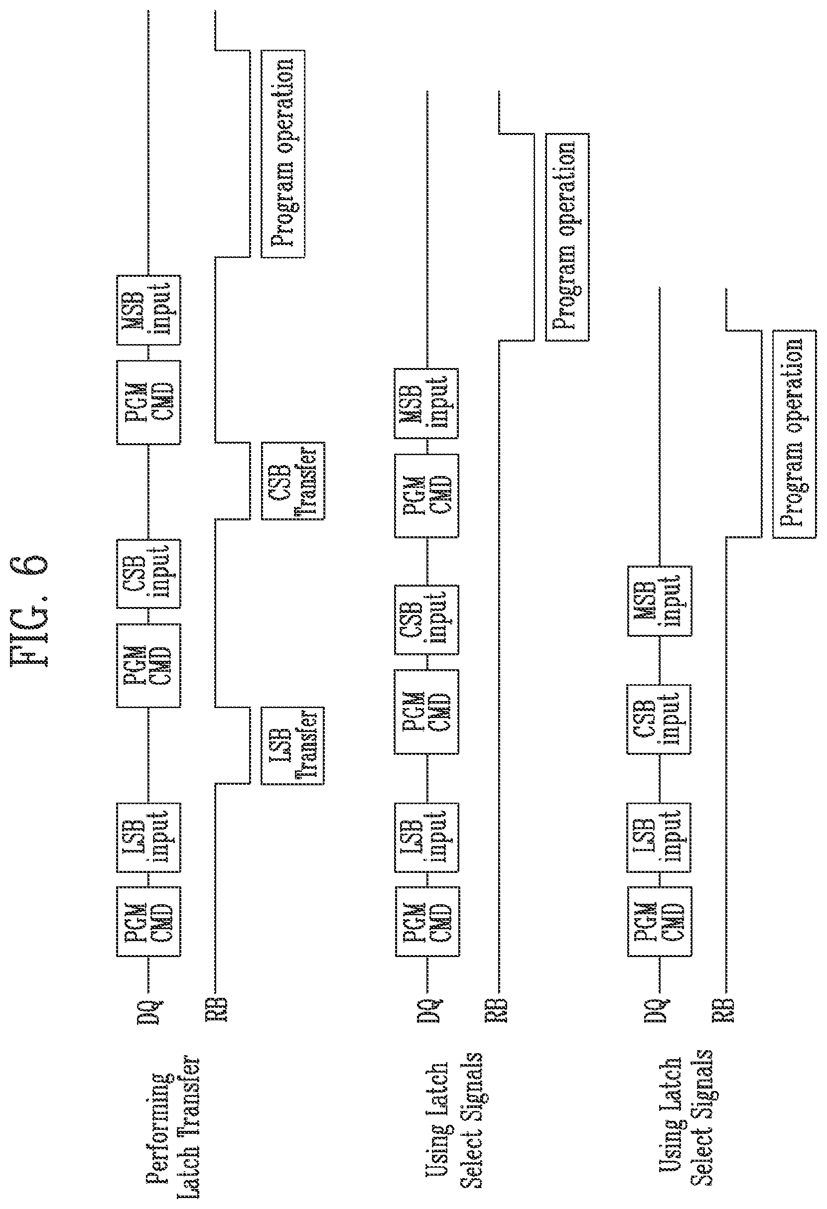Patent US12592285 Figure 6 – Interleaved page buffers for inputting and outputting data with memory latches and status registers including a memory device