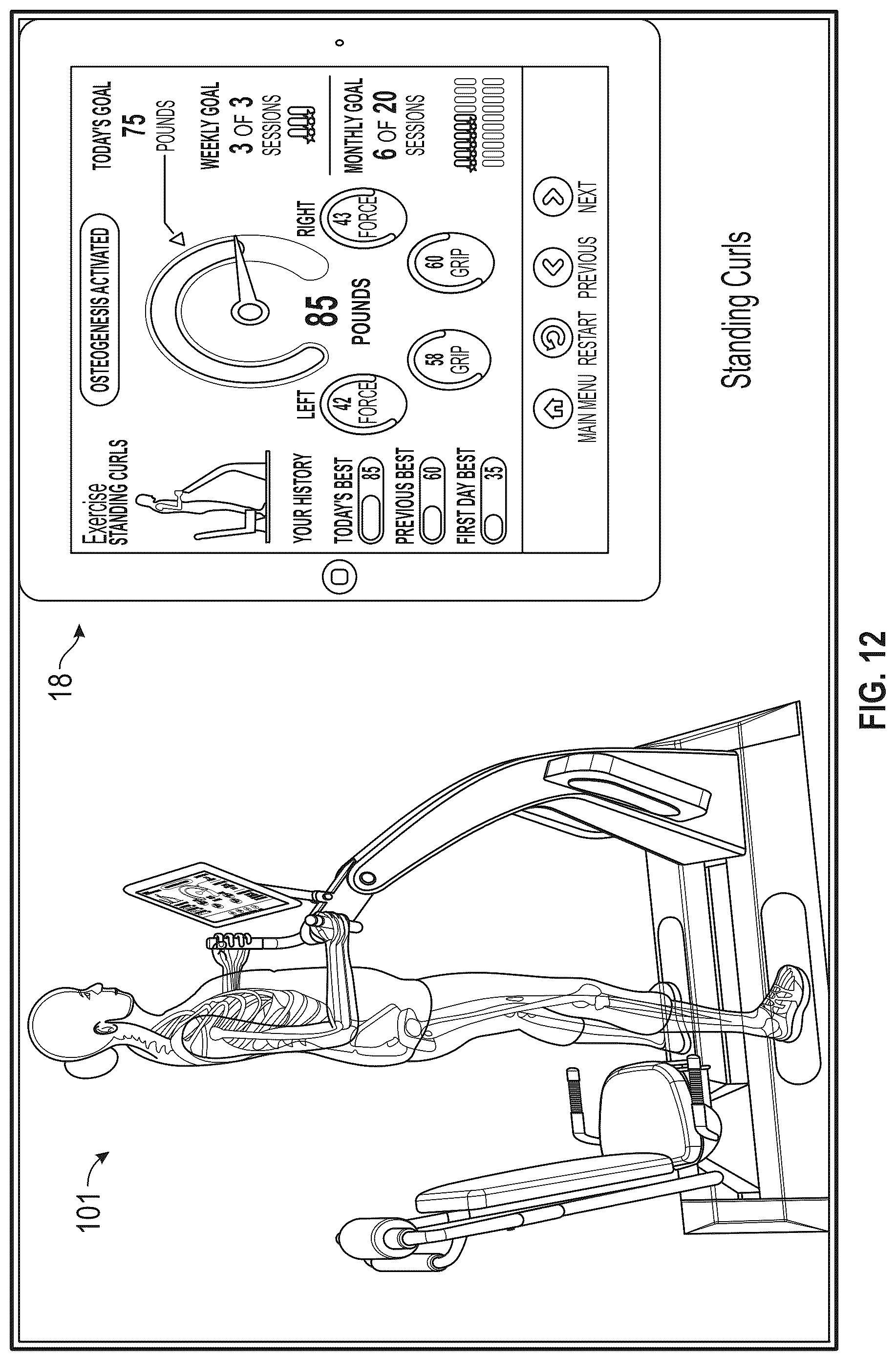 Patent US12592308 Figure 12 – System and method for an artificial intelligence engine that uses a multi-disciplinary data source to determine comorbidity information pertaining to users and to generate exercise plans for desired user goals