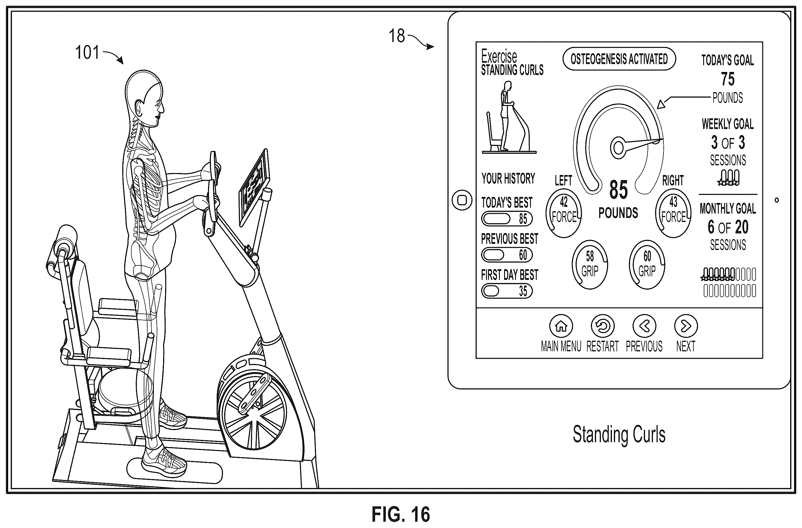 Patent US12592308 Figure 16 – System and method for an artificial intelligence engine that uses a multi-disciplinary data source to determine comorbidity information pertaining to users and to generate exercise plans for desired user goals