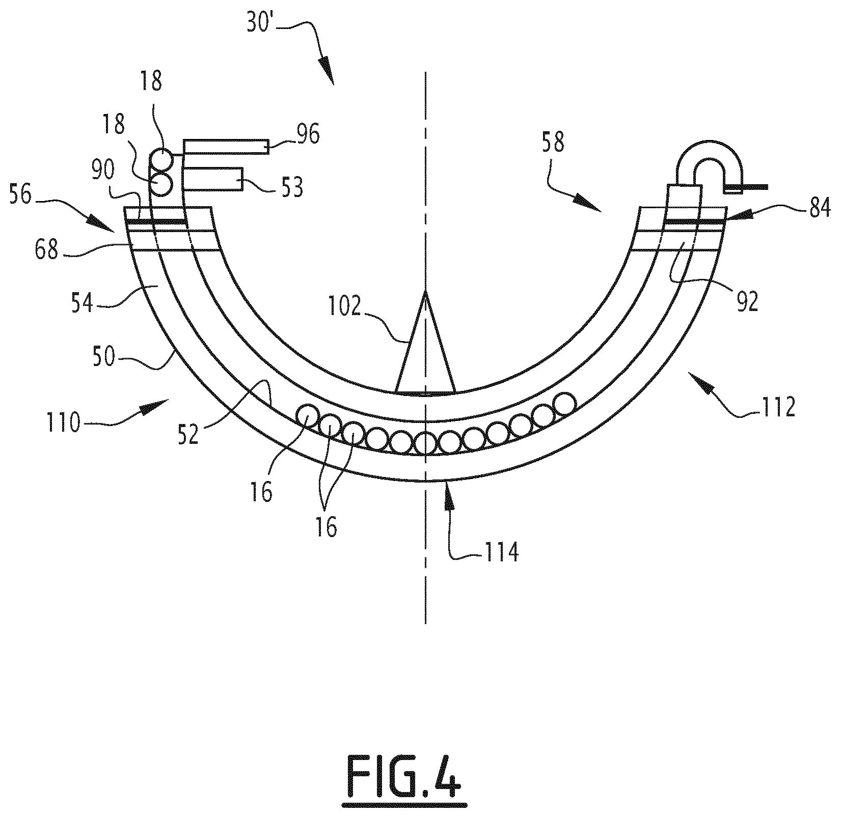 Patent US12592326 Figure 4 – Installation and method for producing activated irradiation targets in an instrumentation tube system of a nuclear reactor