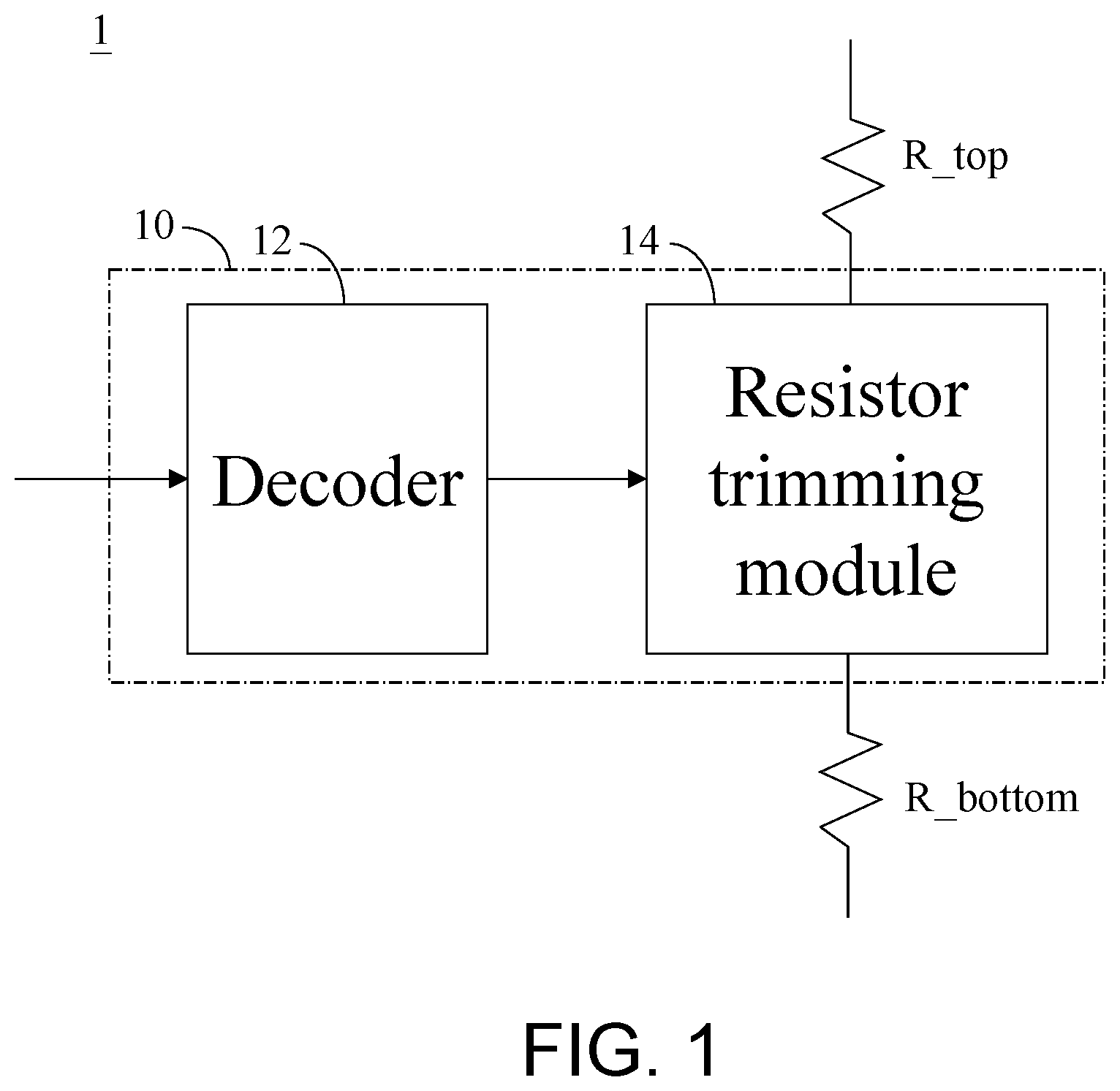 Patent US12592328 Figure 1 – Resistor trimming device and electronic device
