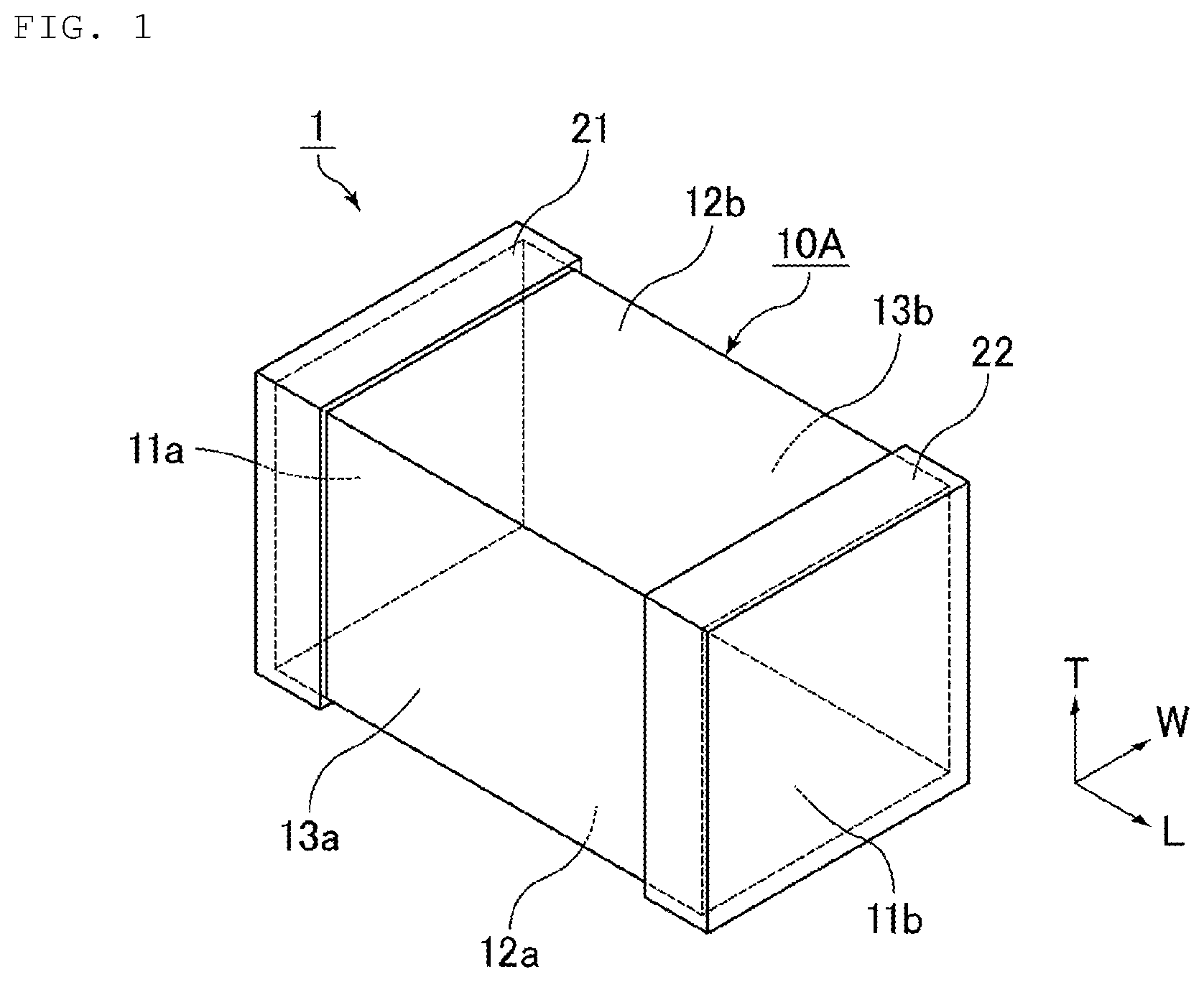 Patent US12592335 Figure 1 – Laminated coil component