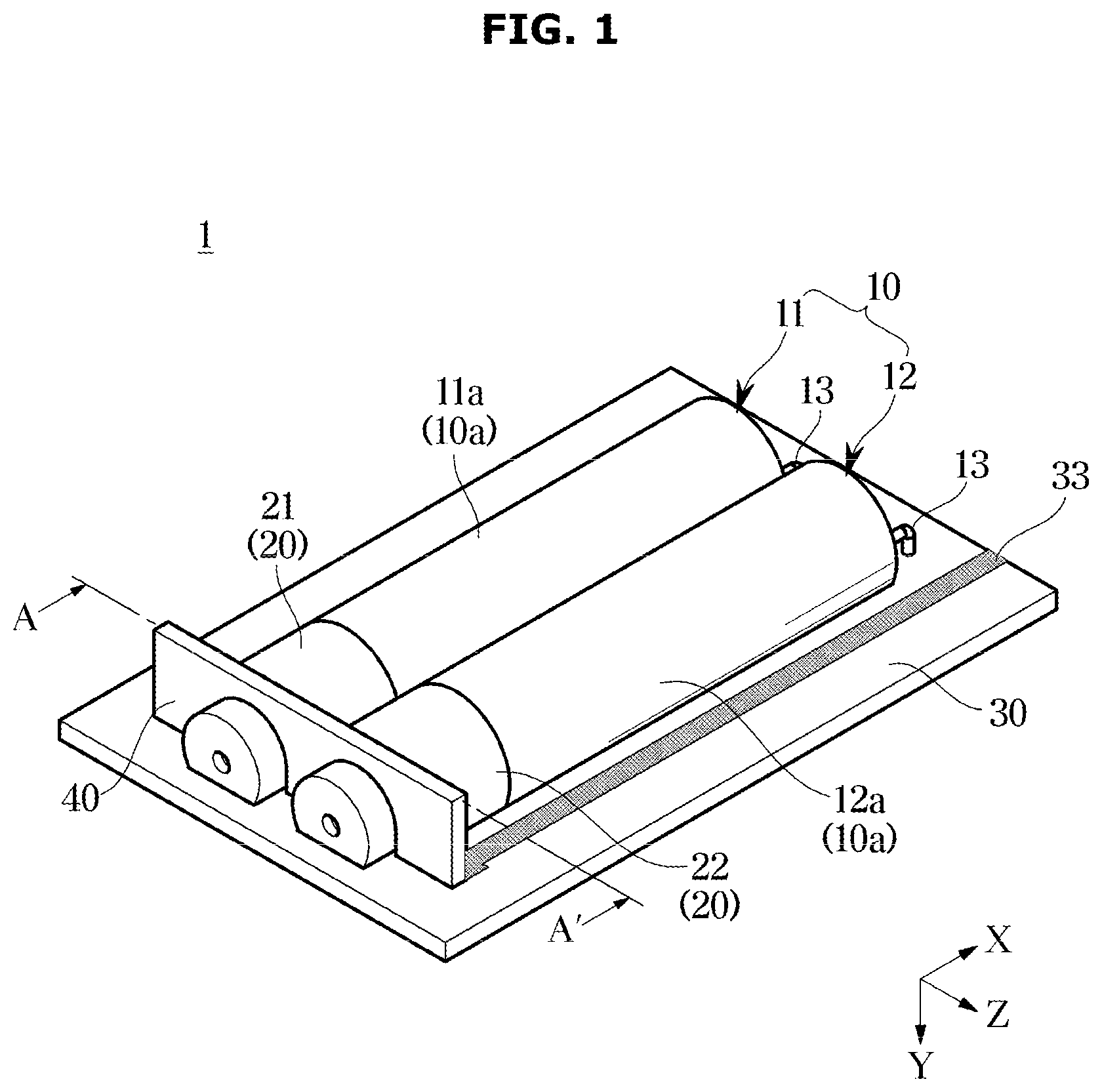 Patent US12592337 Figure 1 – Capacitor and electronic device comprising same