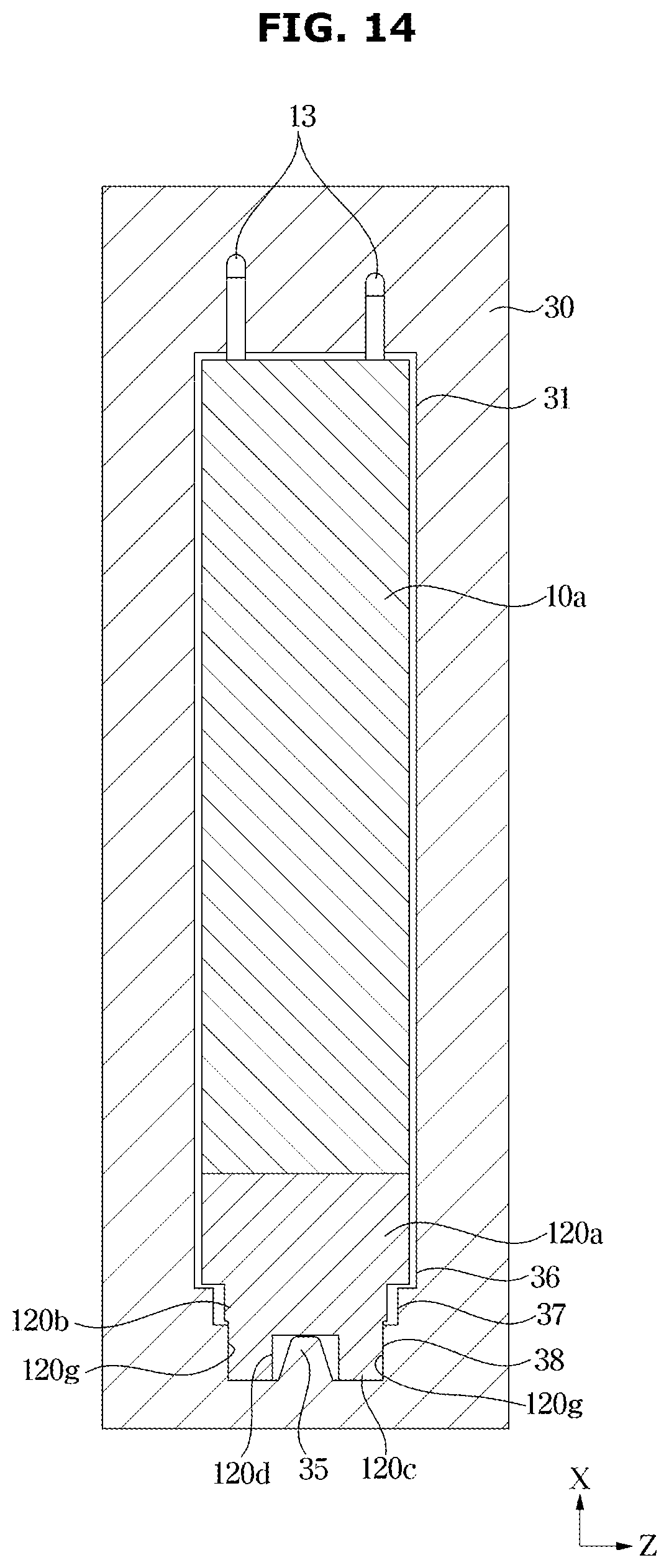 Patent US12592337 Figure 14 – Capacitor and electronic device comprising same