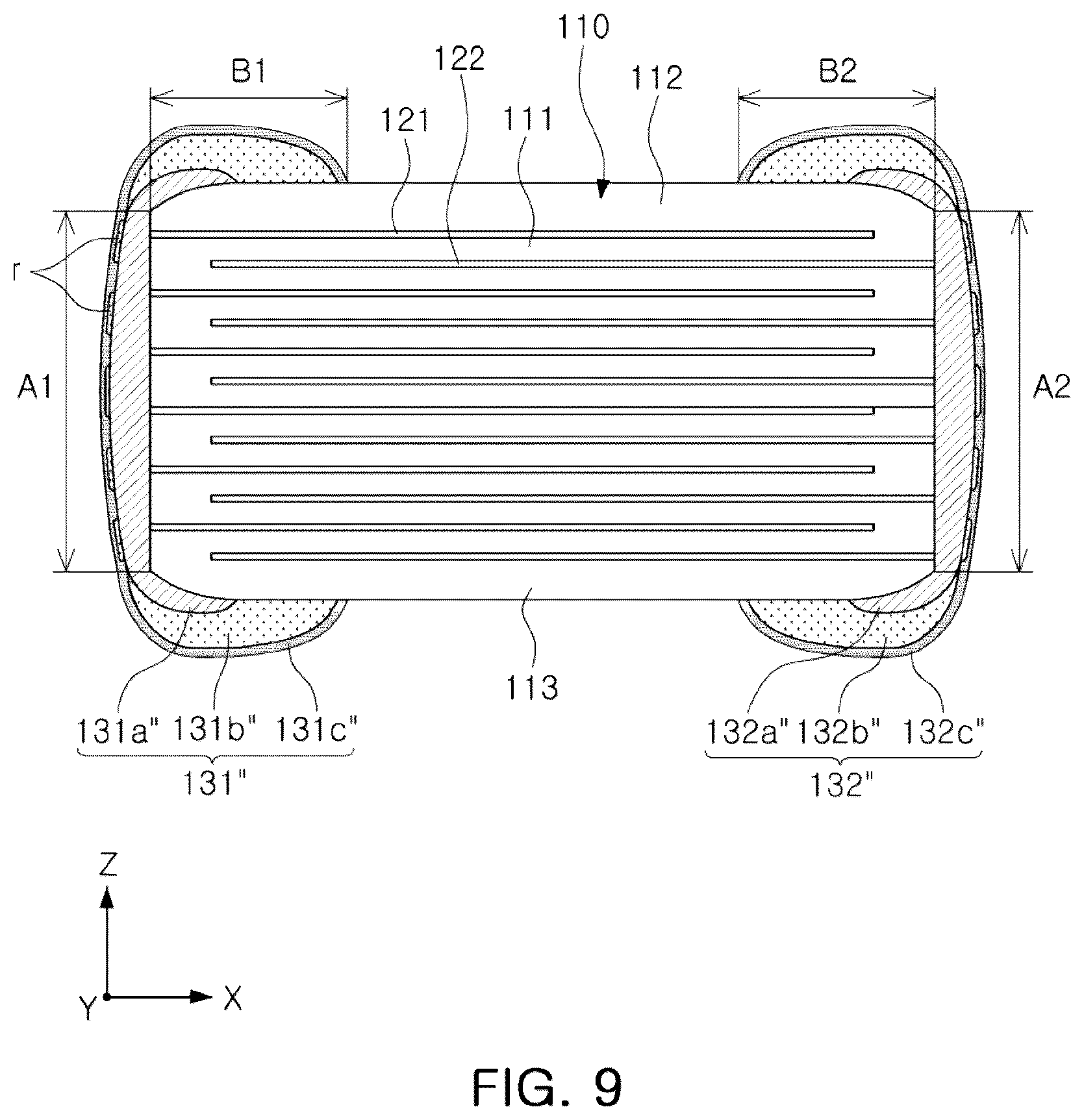 Patent US12592340 Figure 8 – Multilayer electronic component