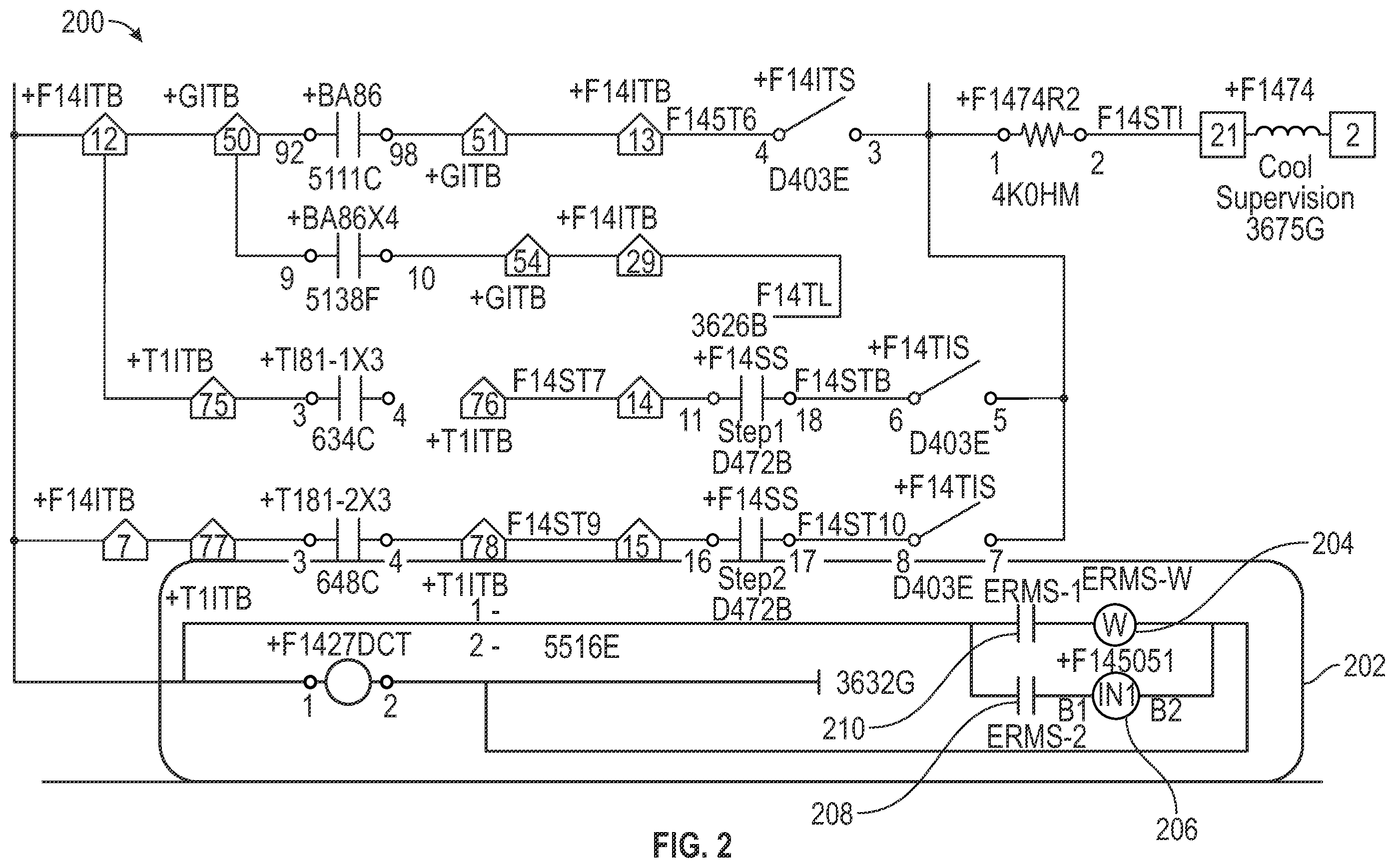 Patent US12592352 Figure 2 – Control circuit for automatic deactivation of energy reducing maintenance switch