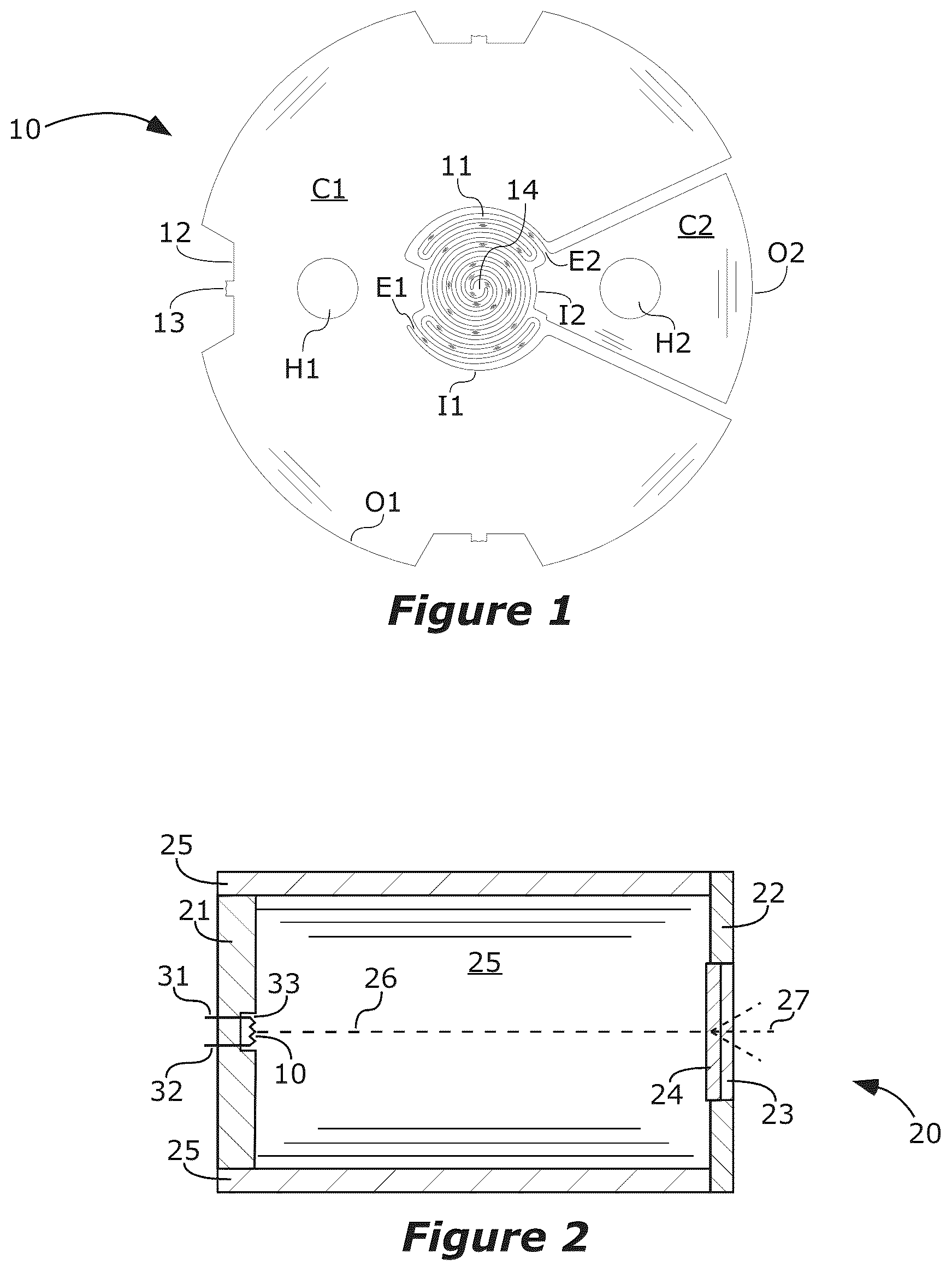 Patent US12592355 Figure 1 – Mounted planar filament