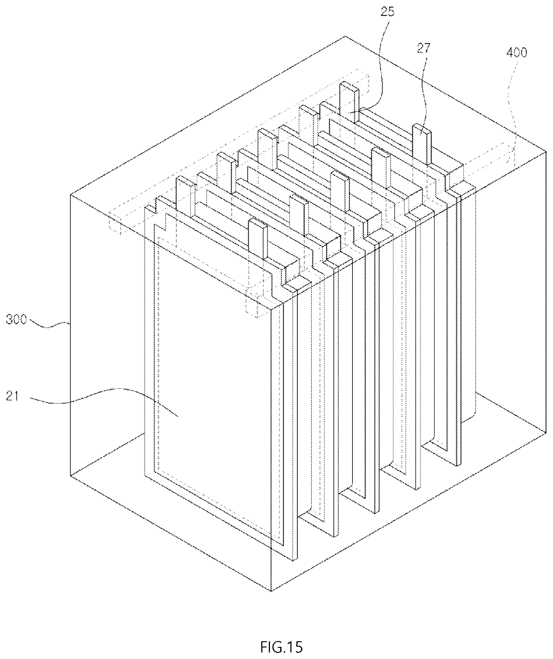 Patent US12592419 Figure 14 – Pouch type case and battery pack including the same