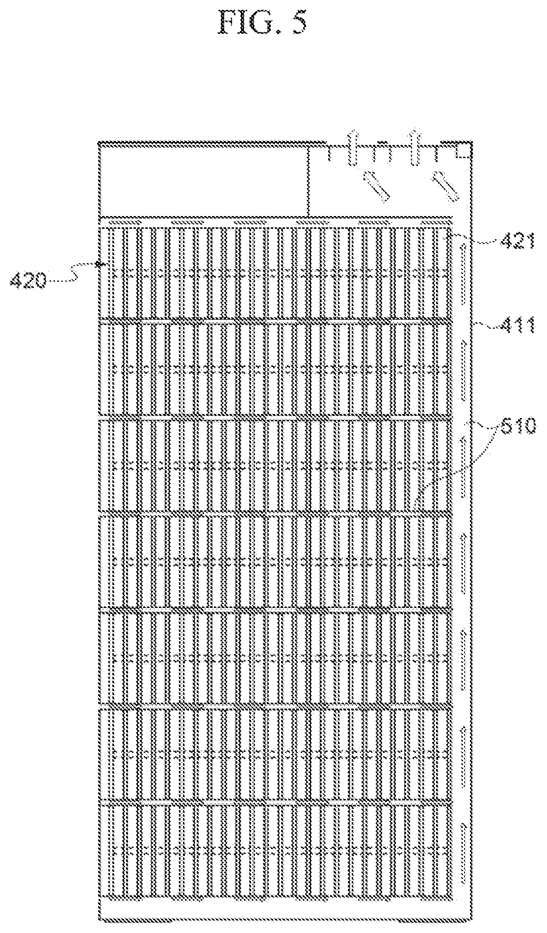 Patent US12592422 Figure 5 – Battery fire detection device and energy storage system determining a risk of fire or a fire