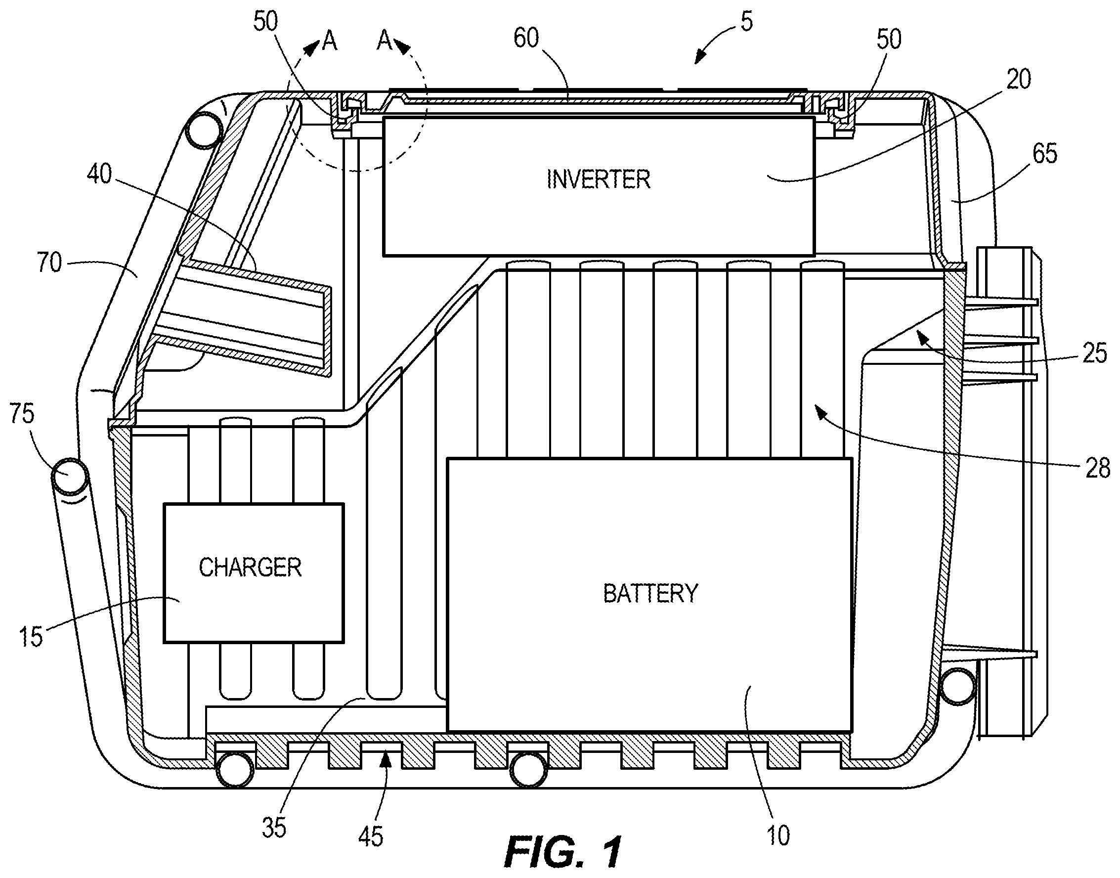 Patent US12592431 Figure 1 – Portable power supply