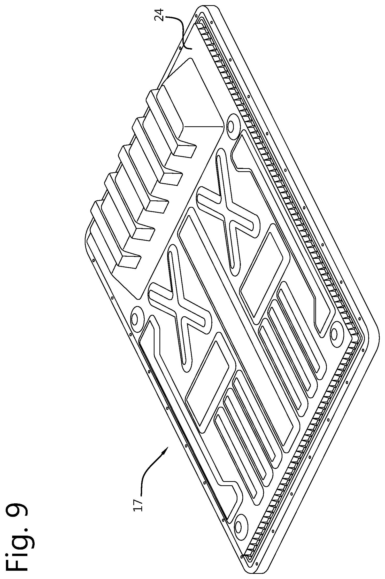 Patent US12592439 Figure 9 – Extruded thermolastic battery enclosure