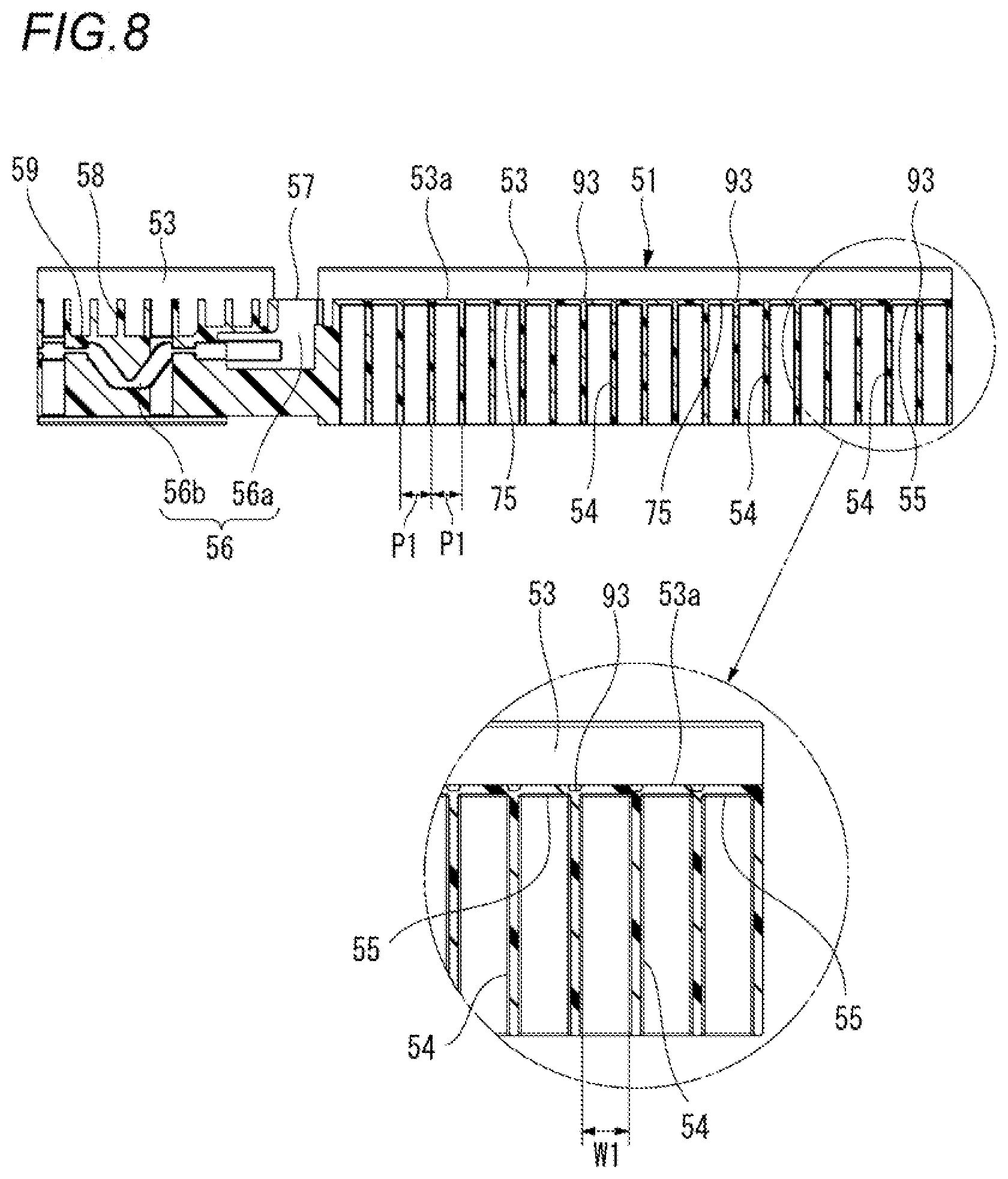 Patent US12592443 Figure 8 – Plate for battery stack and battery stack