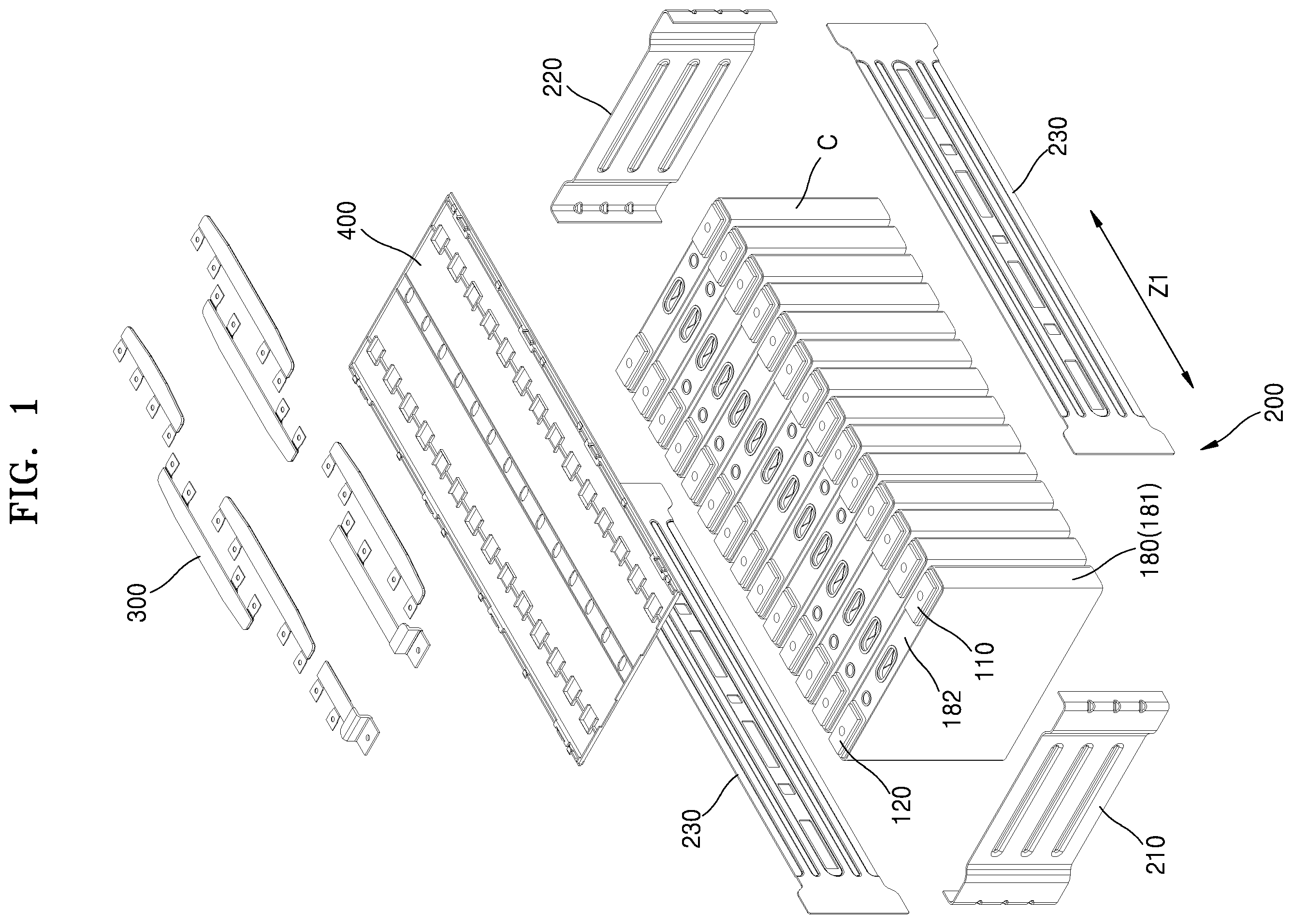 Patent US12592446 Figure 1 – Battery pack including heat insulating sheet and friction sheet