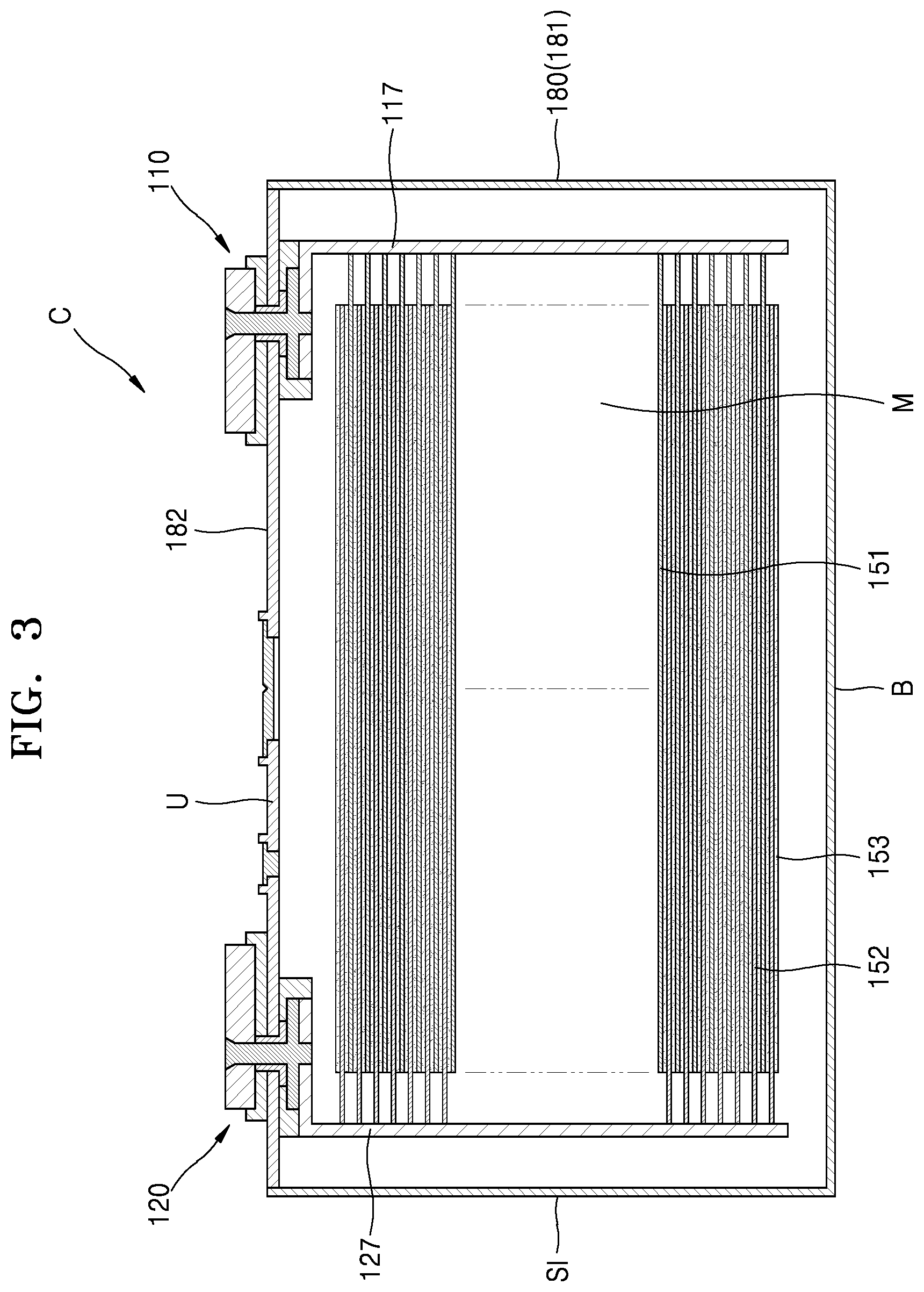 Patent US12592446 Figure 3 – Battery pack including heat insulating sheet and friction sheet