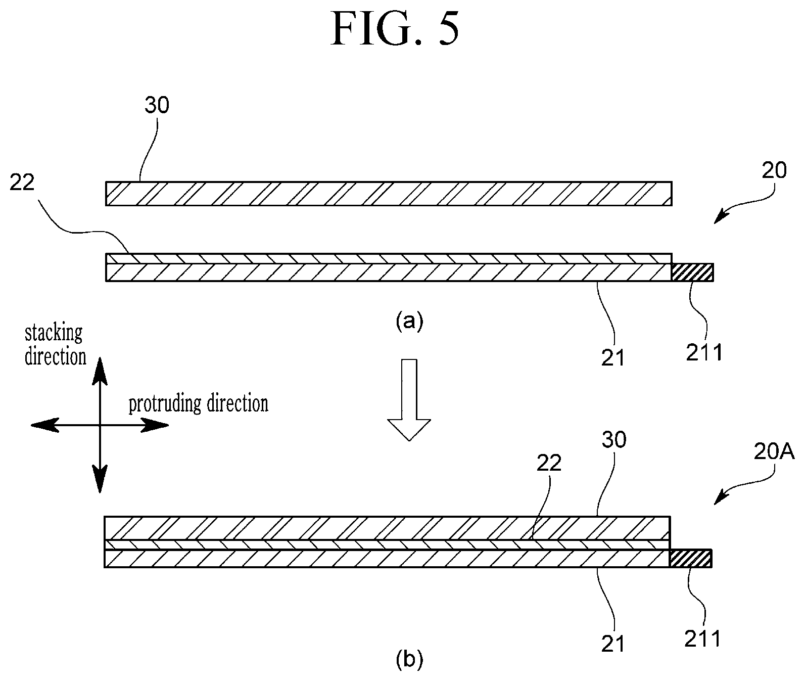 Patent US12592454 Figure 5 – All-solid-state rechargeable battery, stacked rechargeable all-solid-state battery, and manufacturing method thereof