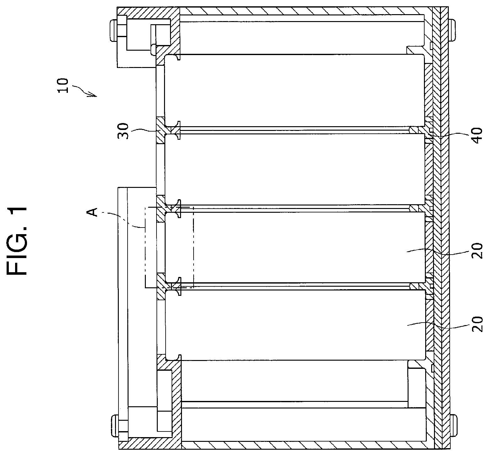 Patent US12592456 Figure 1 – Electric power storage module