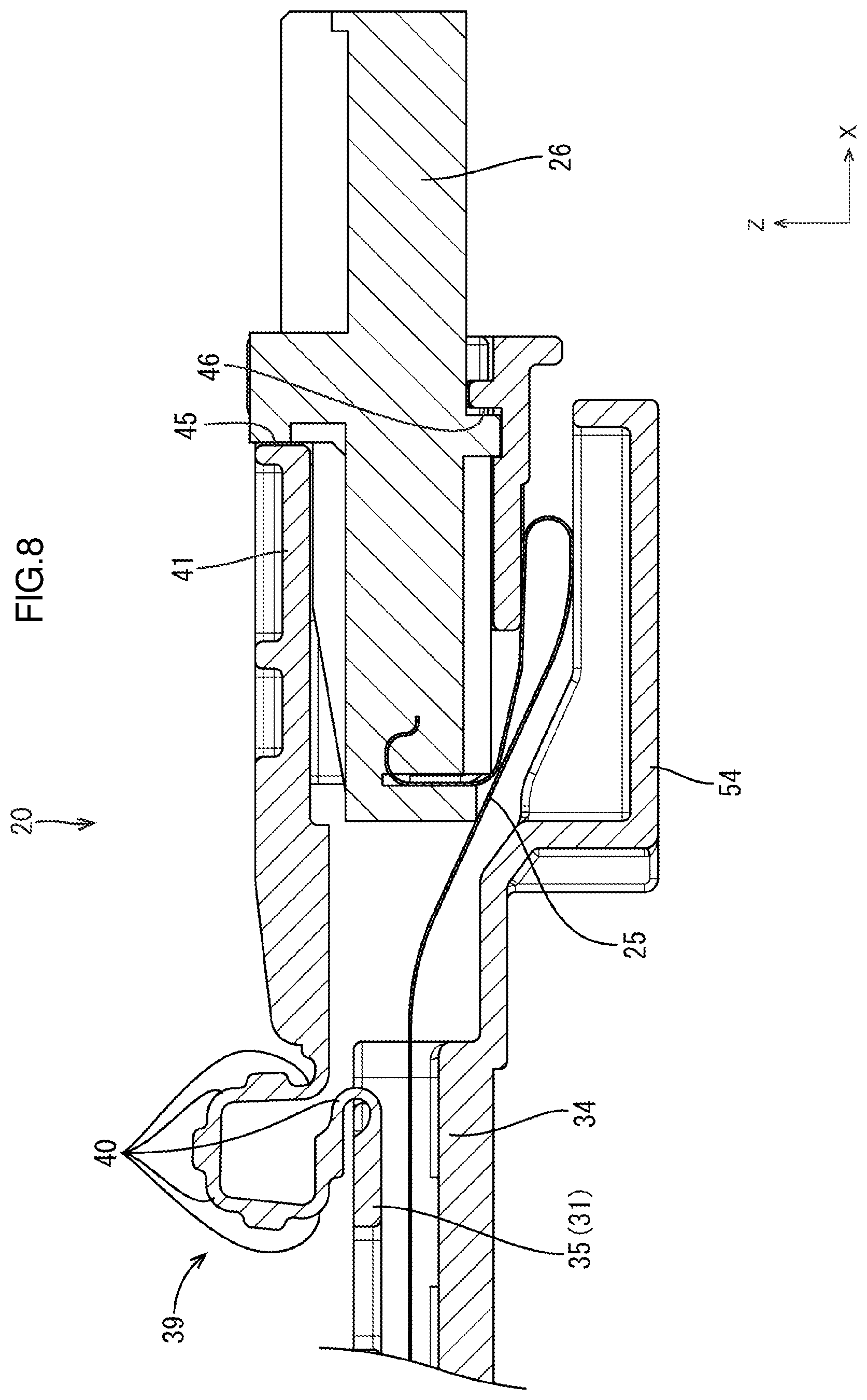 Patent US12592457 Figure 8 – Wiring module