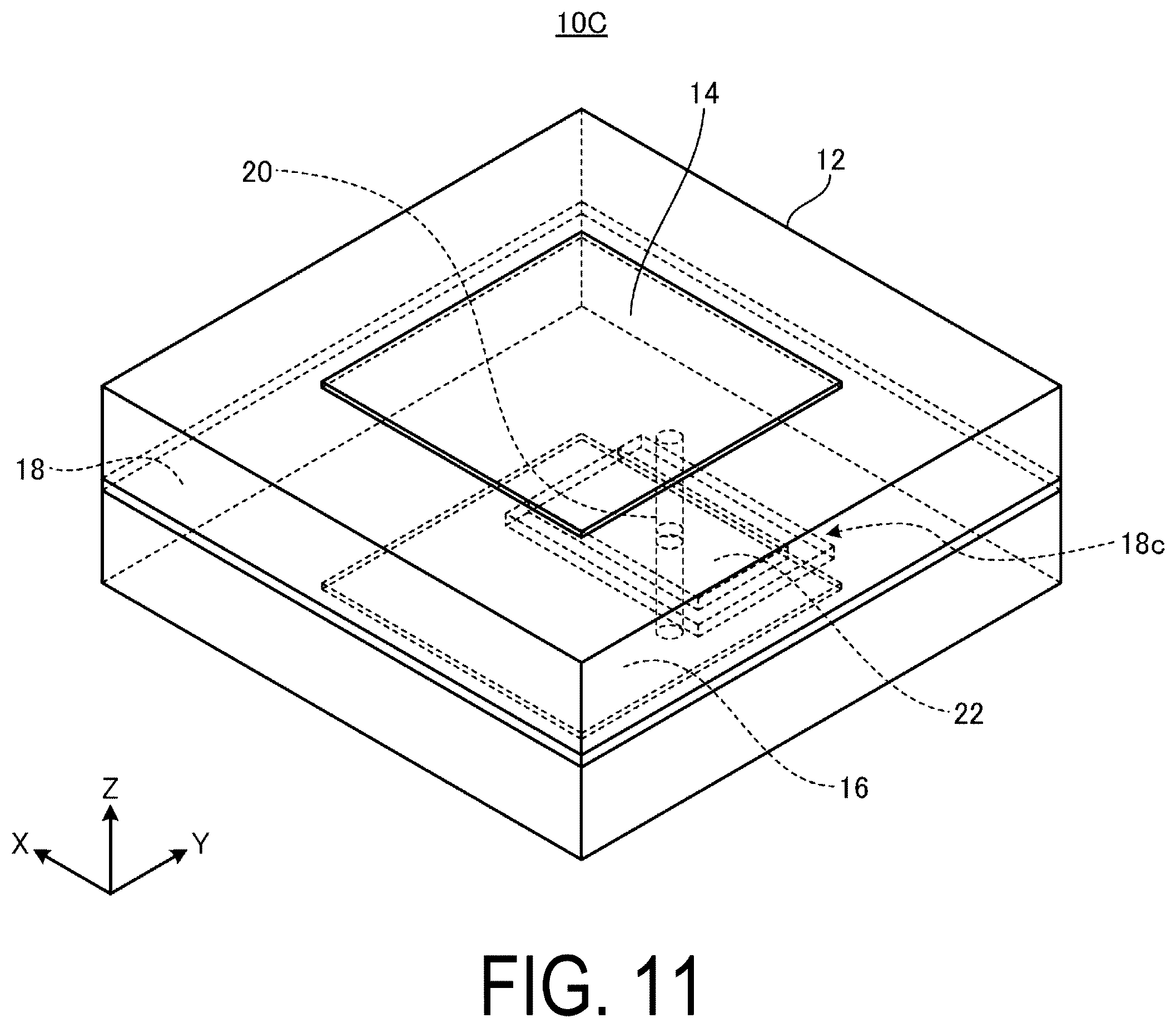 Patent US12592471 Figure 11 – Composite resonator and assembly