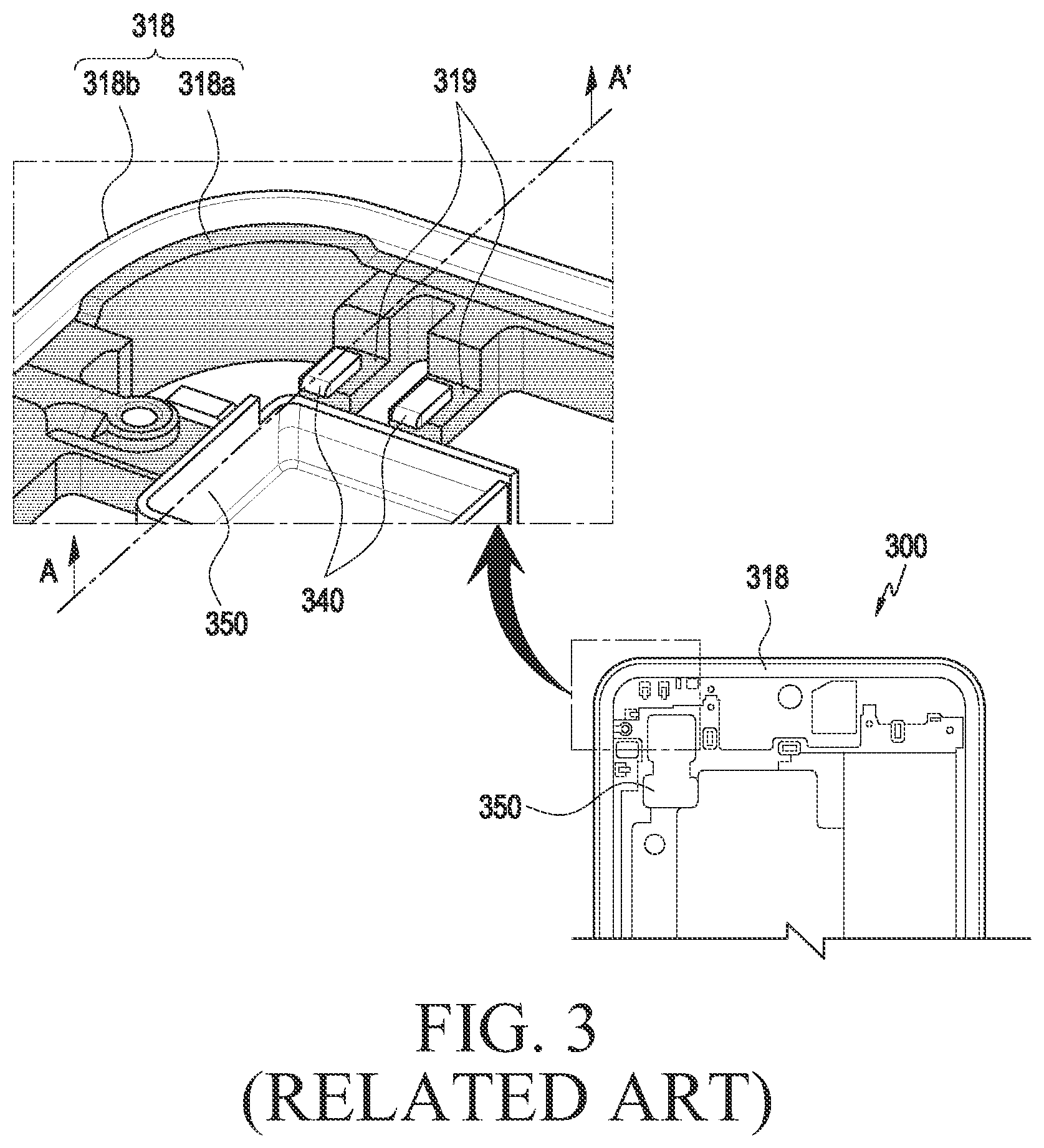 Patent US12592474 Figure 4 – Electronic device including metal antenna