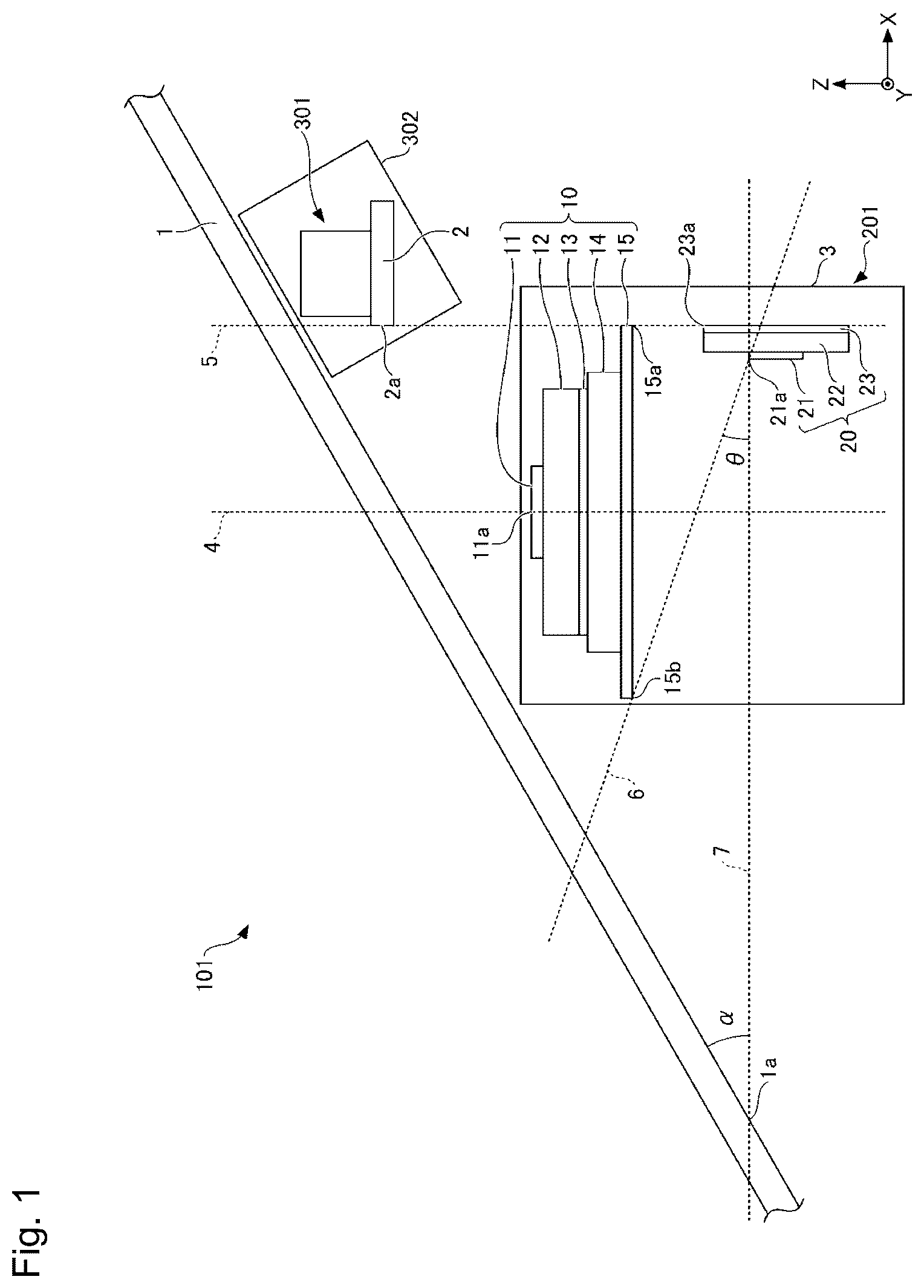 Patent US12592480 Figure 1 – Vehicle antenna device and antenna module