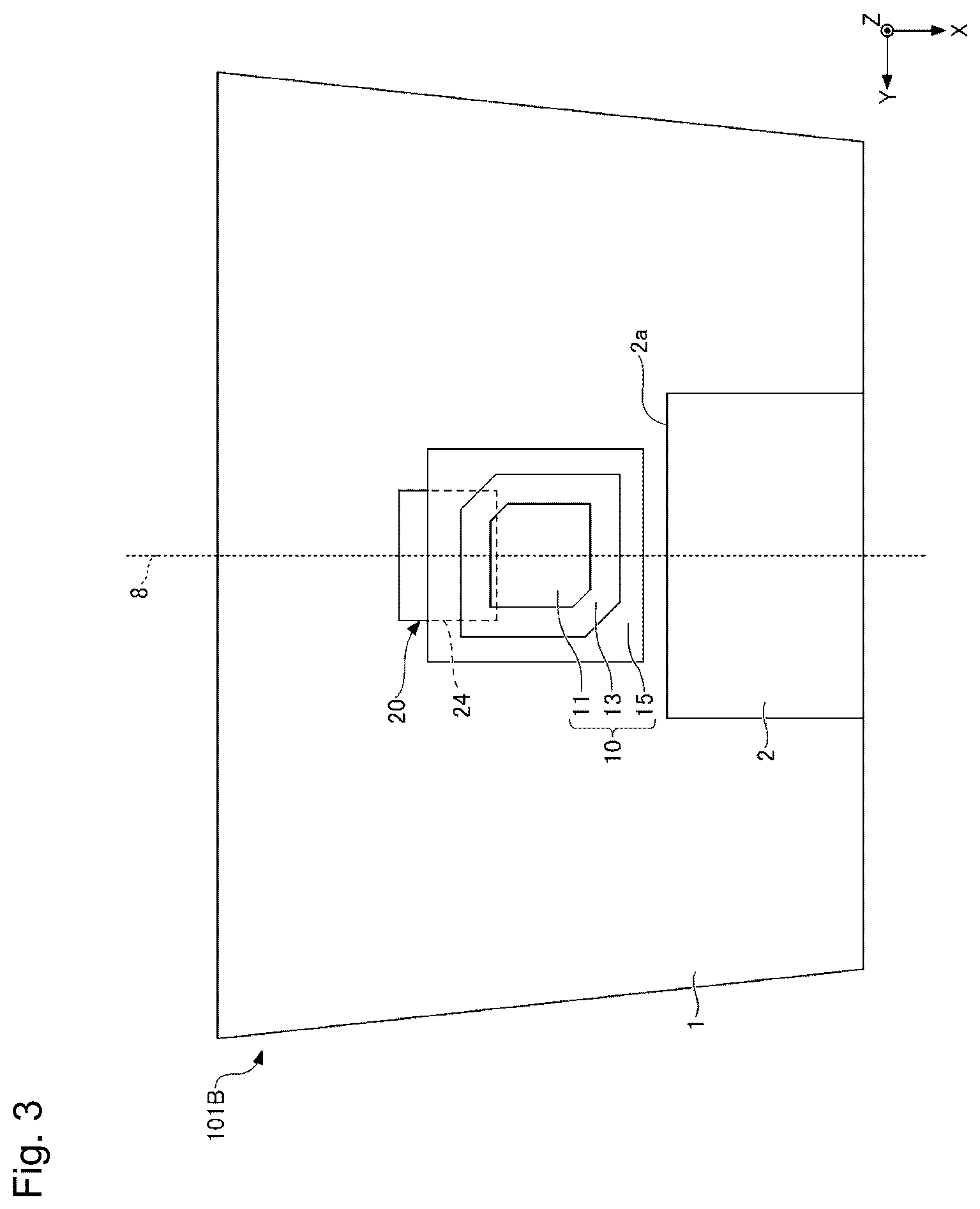 Patent US12592480 Figure 3 – Vehicle antenna device and antenna module
