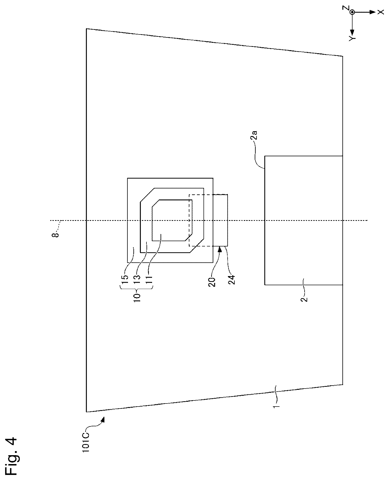 Patent US12592480 Figure 4 – Vehicle antenna device and antenna module