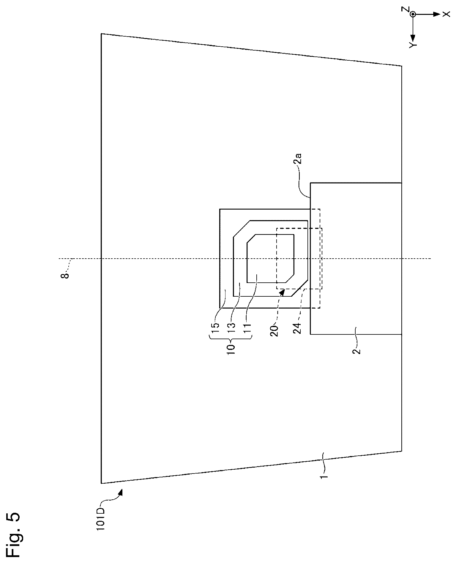 Patent US12592480 Figure 5 – Vehicle antenna device and antenna module