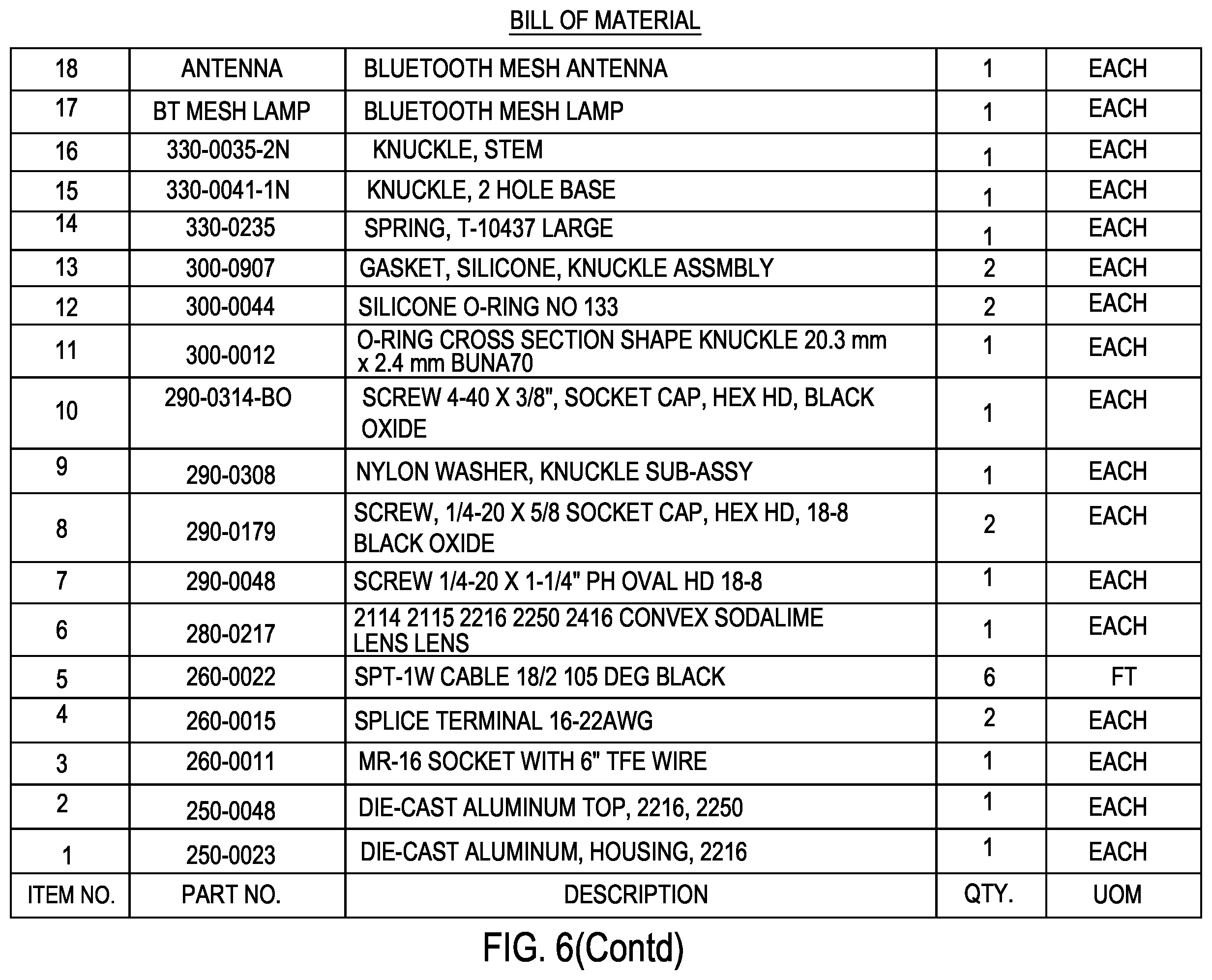 Patent US12592481 Figure 6 – Lamp fixture with embedded antenna