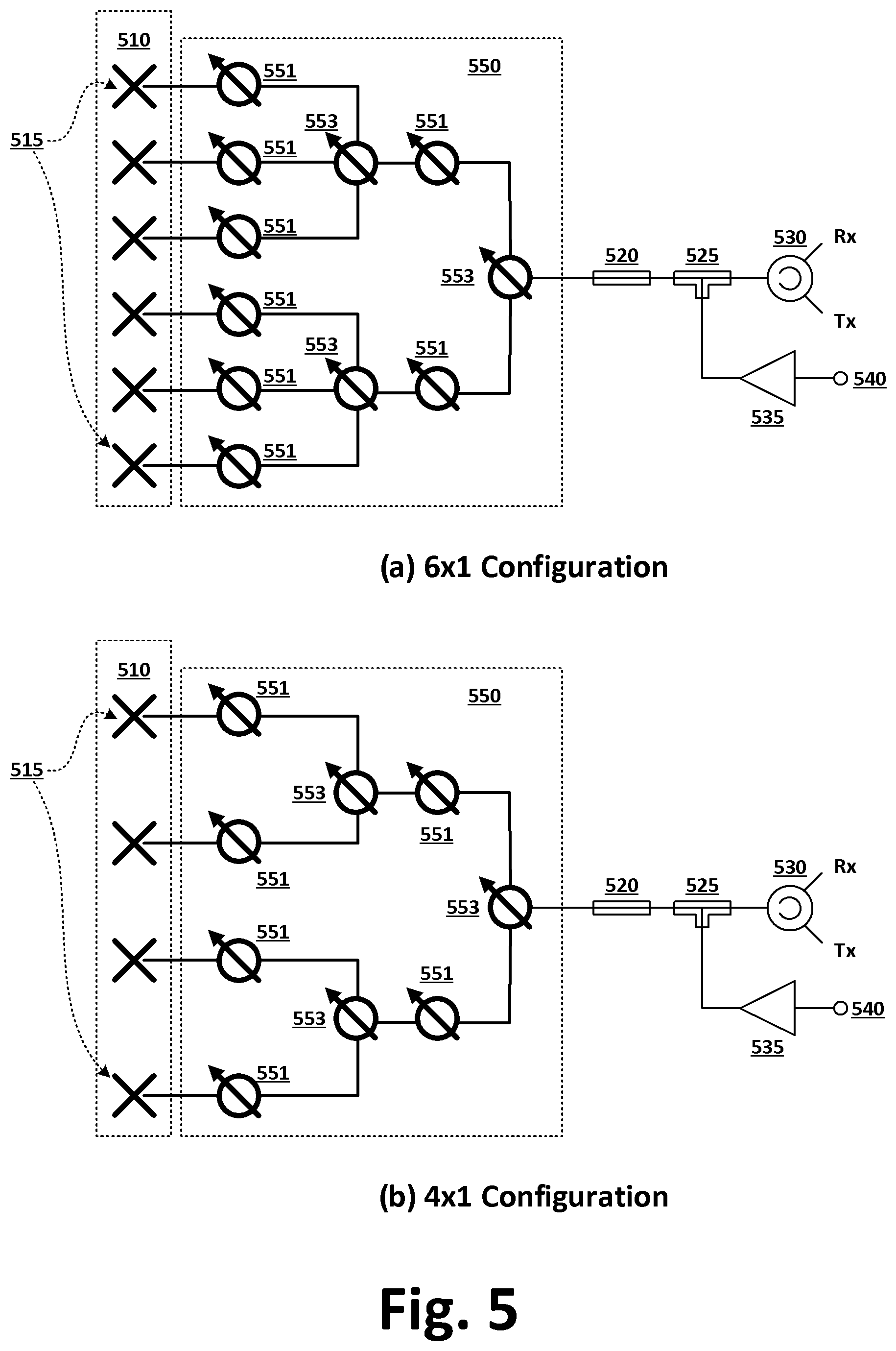 Patent US12592485 Figure 5 – Antenna system, RF communication device, and method of operating the same