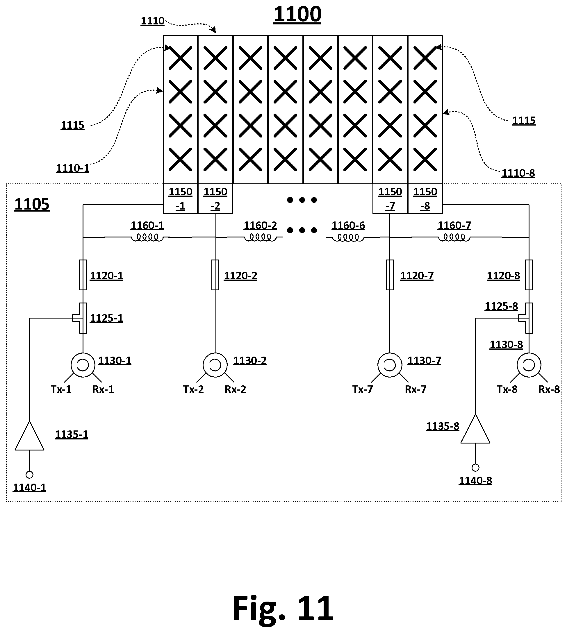 Patent US12592485 Figure 12 – Antenna system, RF communication device, and method of operating the same